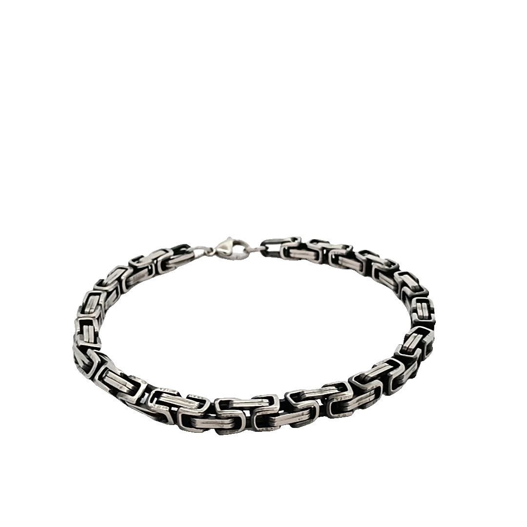 Elegancka posrebrzana bransoletka łańcuszkowa