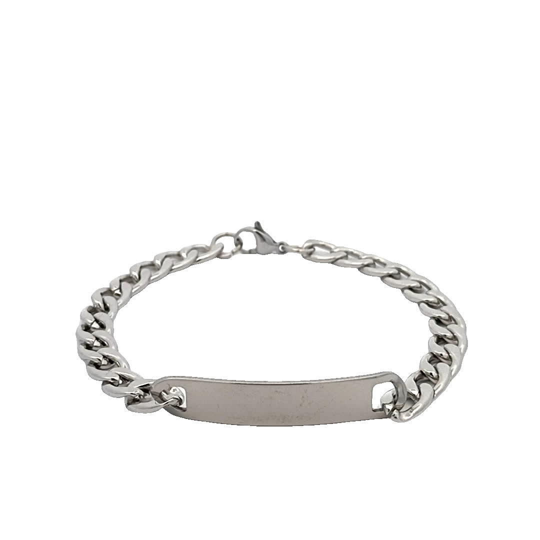 Stylowa posrebrzana bransoletka łańcuszkowa