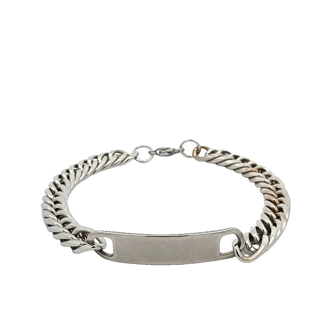 Stylowa posrebrzana bransoletka łańcuszkowa