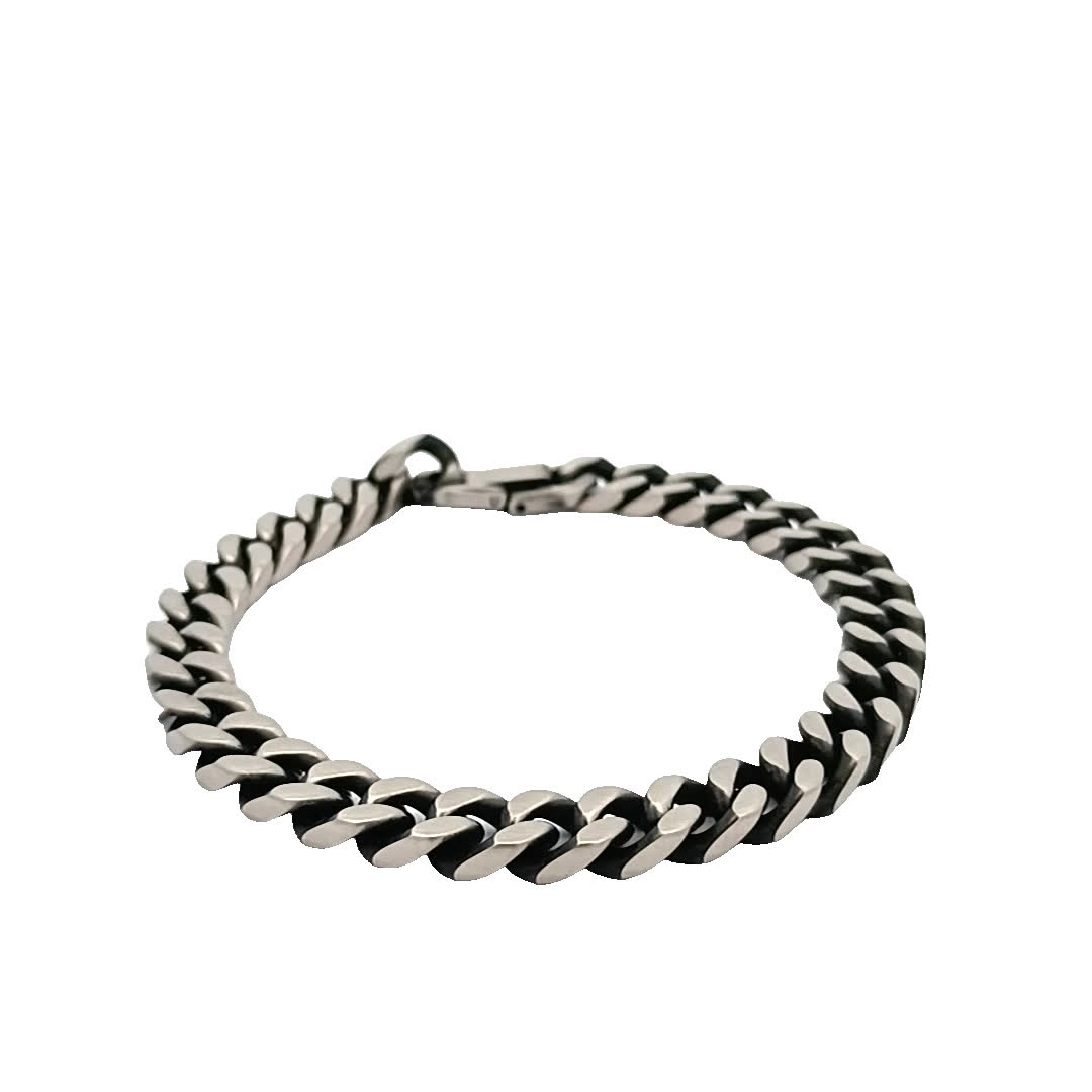 Stylowa posrebrzana bransoletka łańcuszkowa