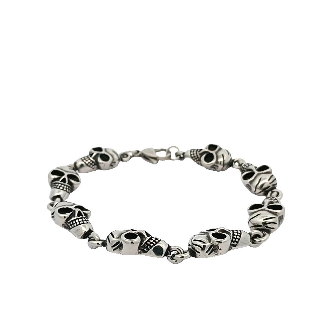 Stylowa bransoletka z czaszką