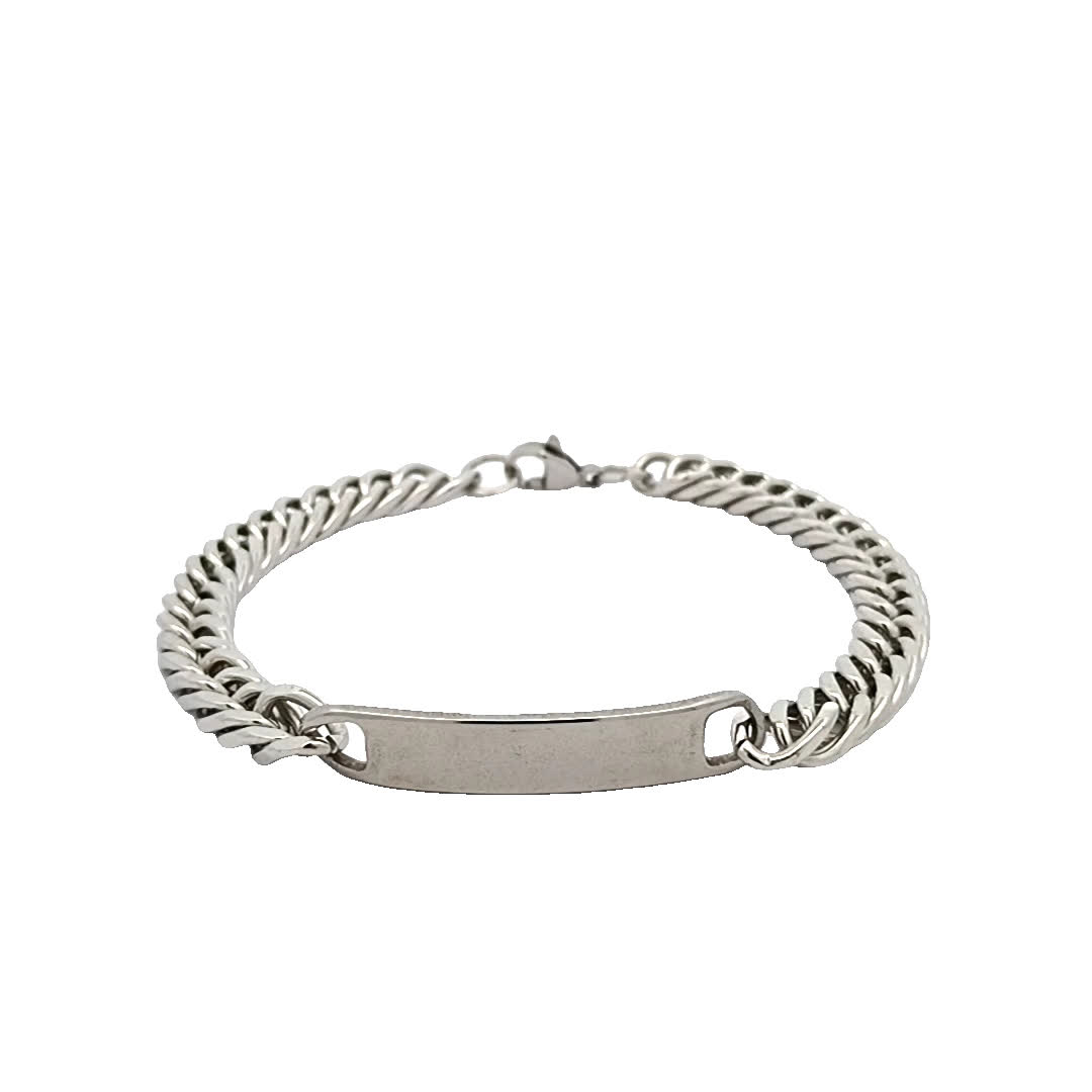 Stylowa posrebrzana bransoletka łańcuszkowa