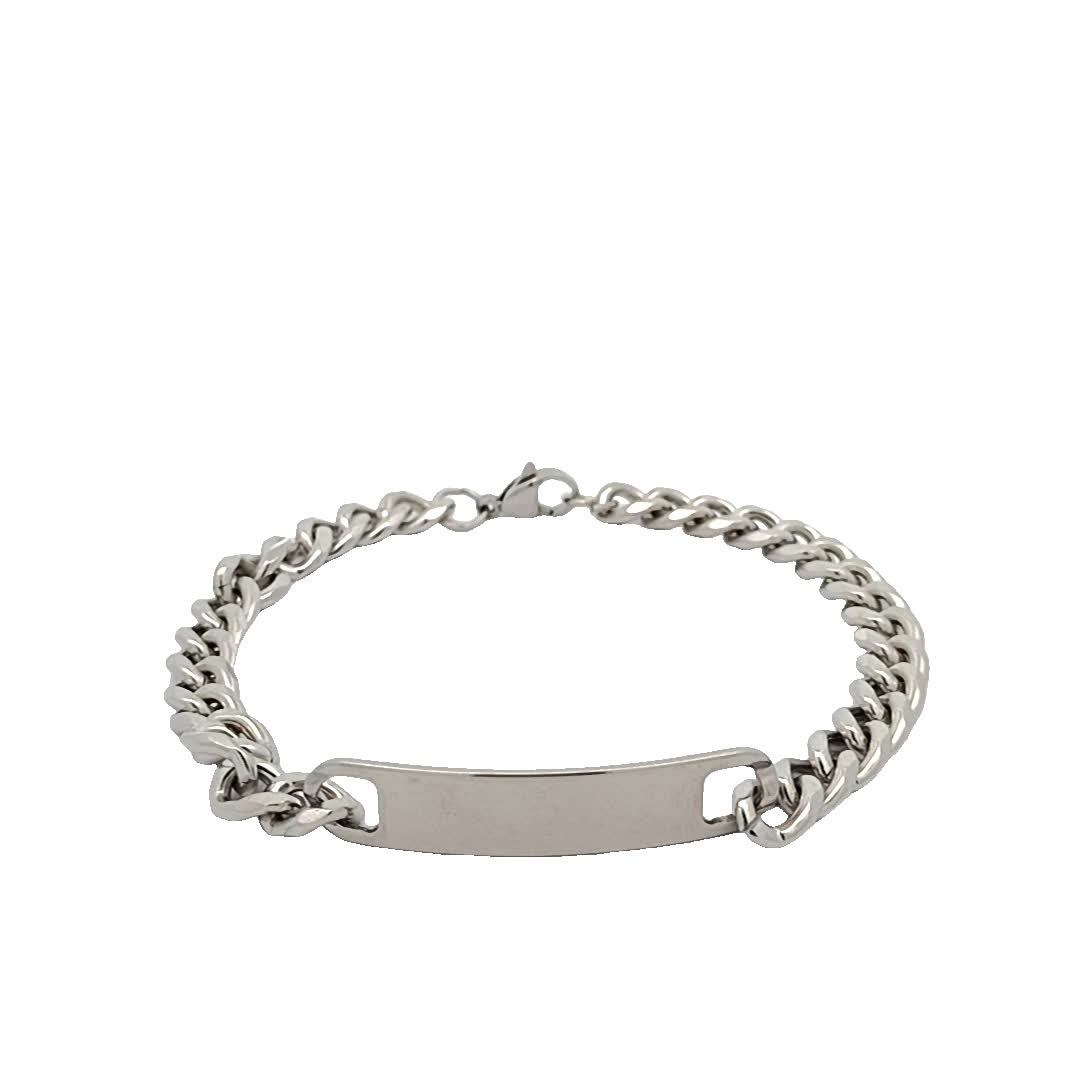 Stylowa posrebrzana bransoletka łańcuszkowa