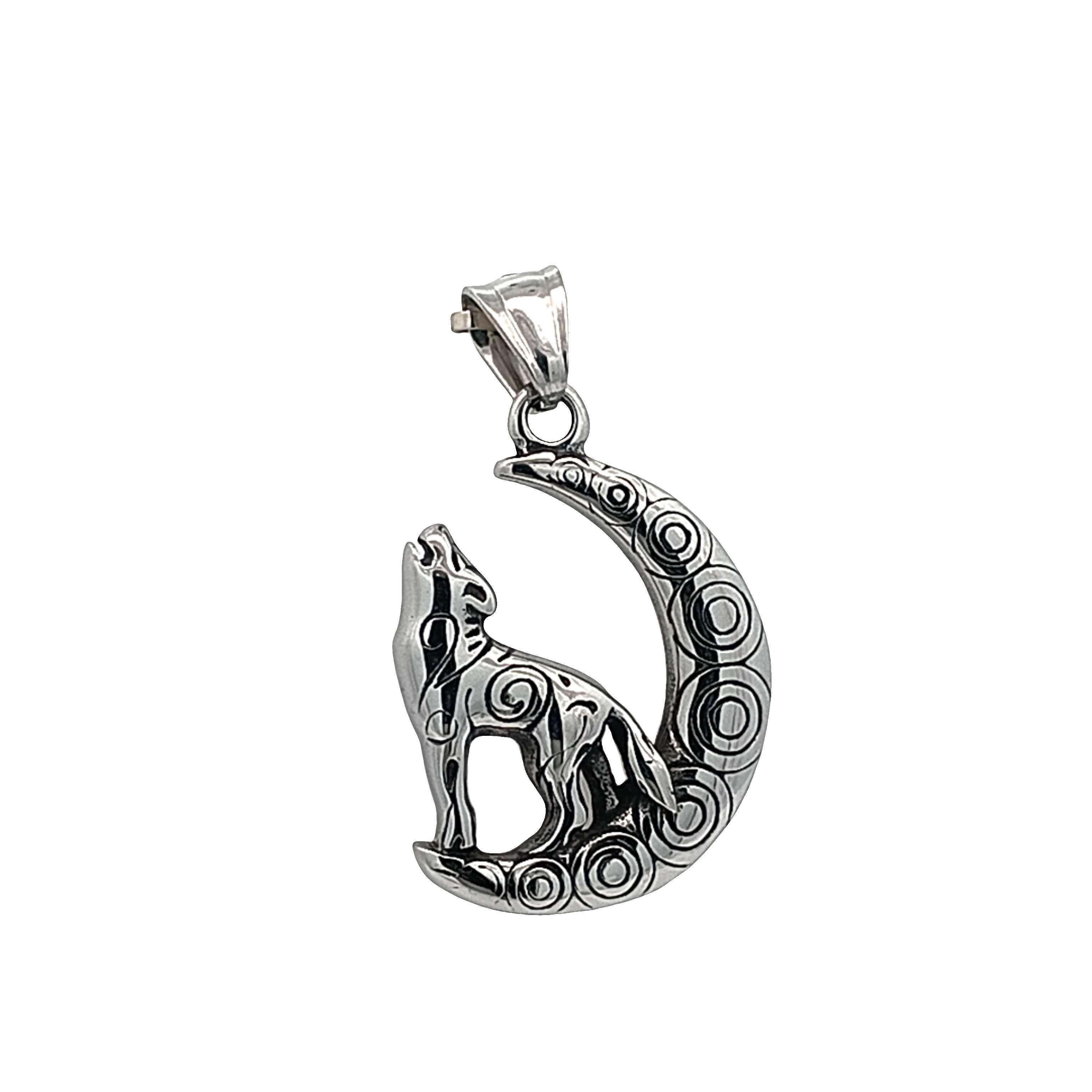 Elegancki wisior z wilkiem