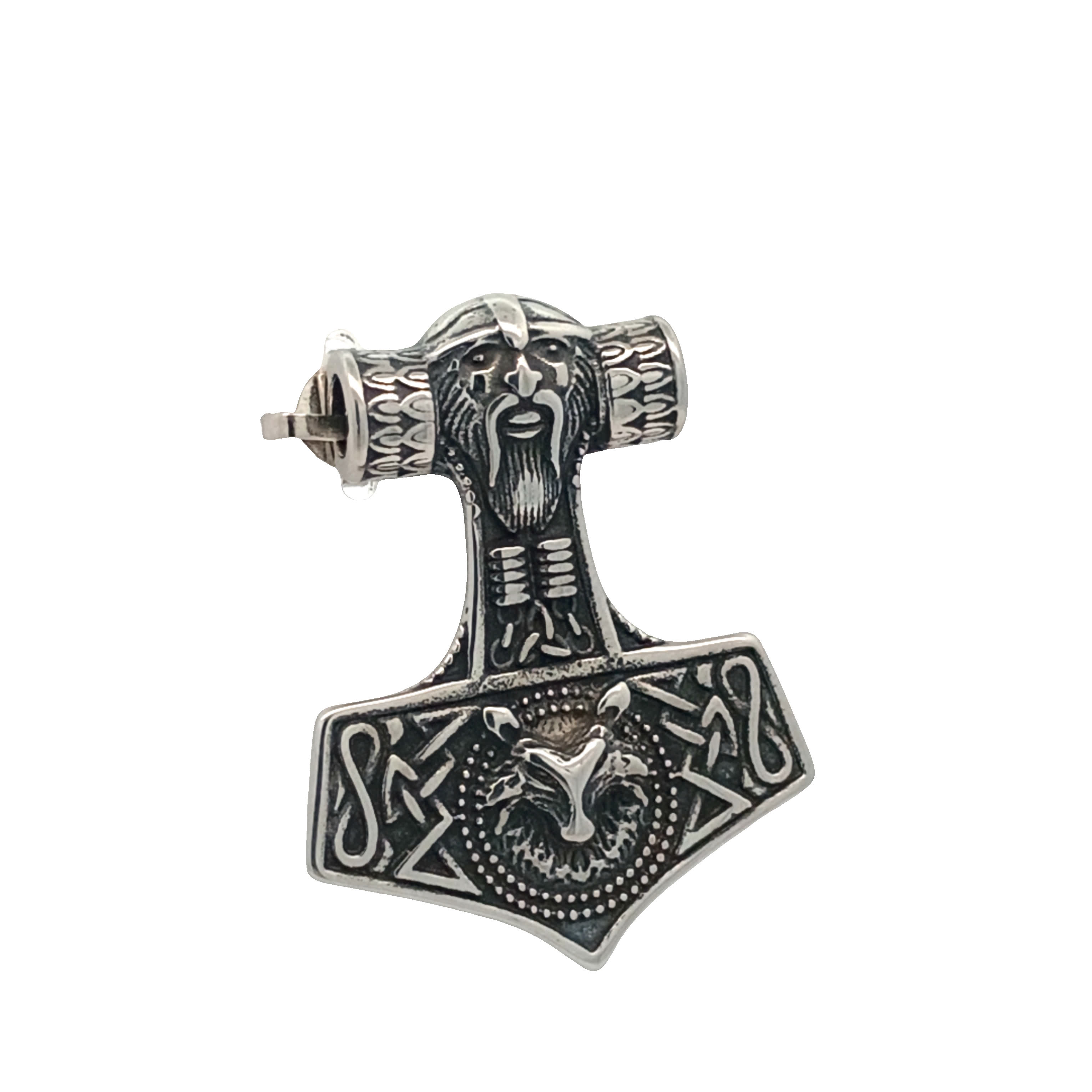 Skomplikowany wisiorek w kształcie młota wikingów