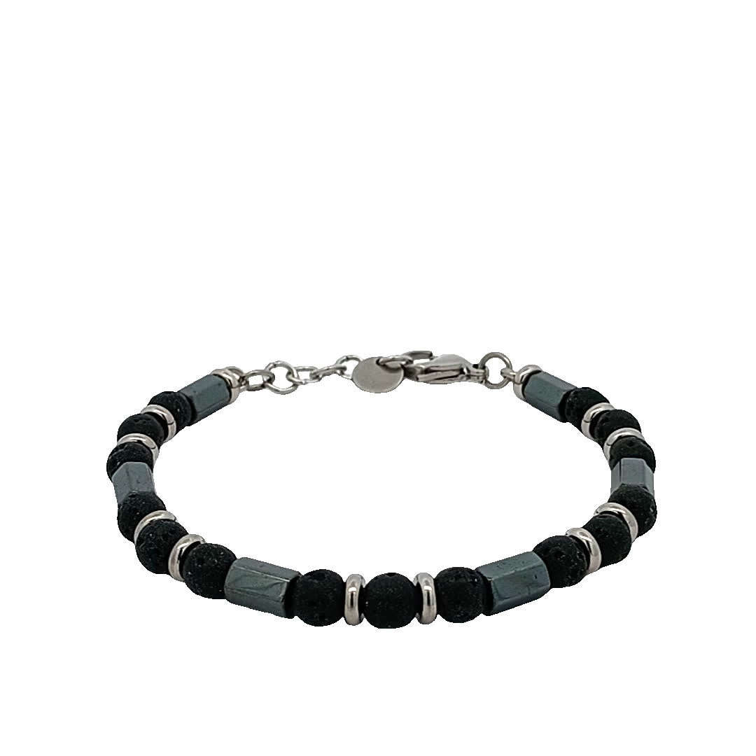 Elegancka czarna bransoletka z koralików
