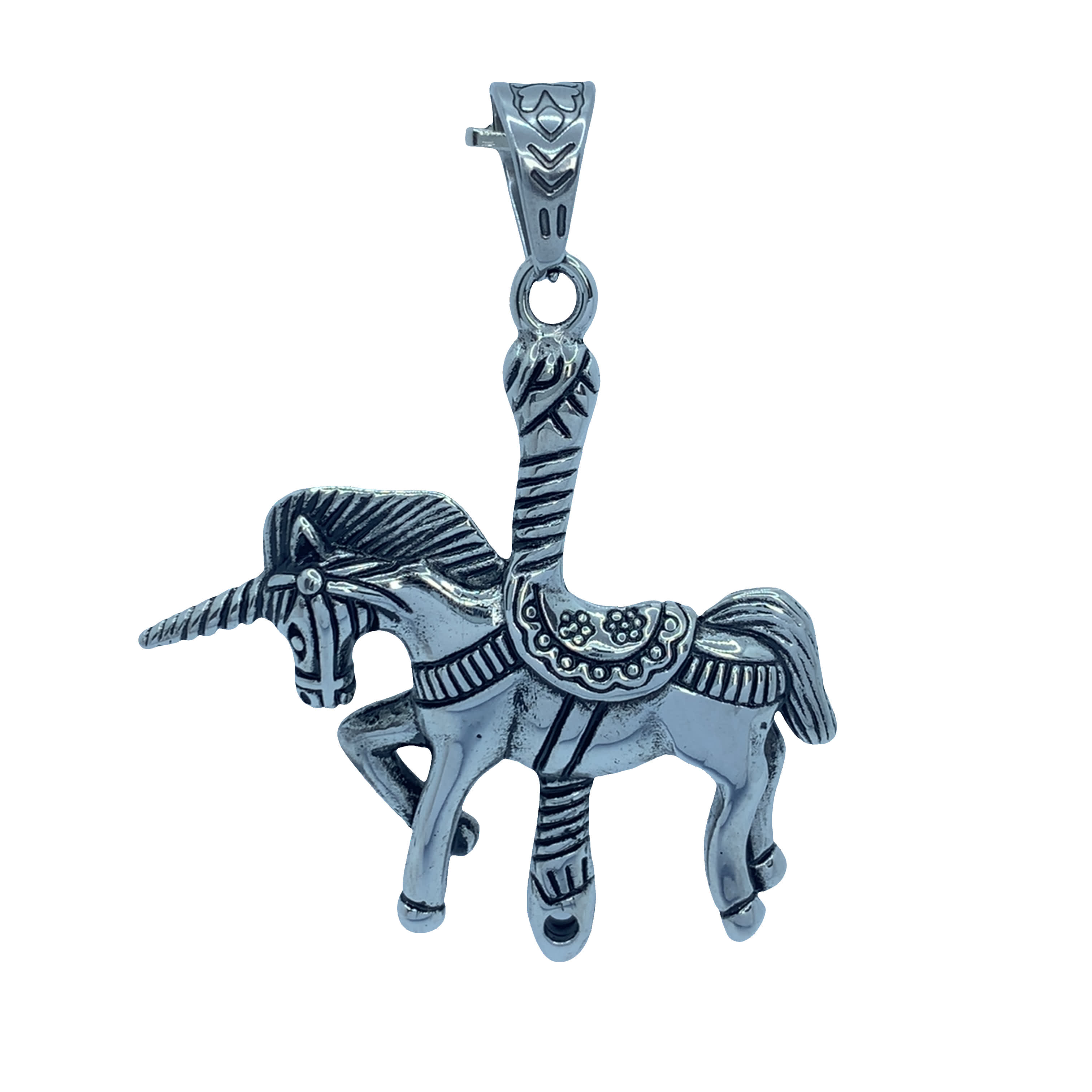 Uroczy wisiorek w kształcie jednorożca