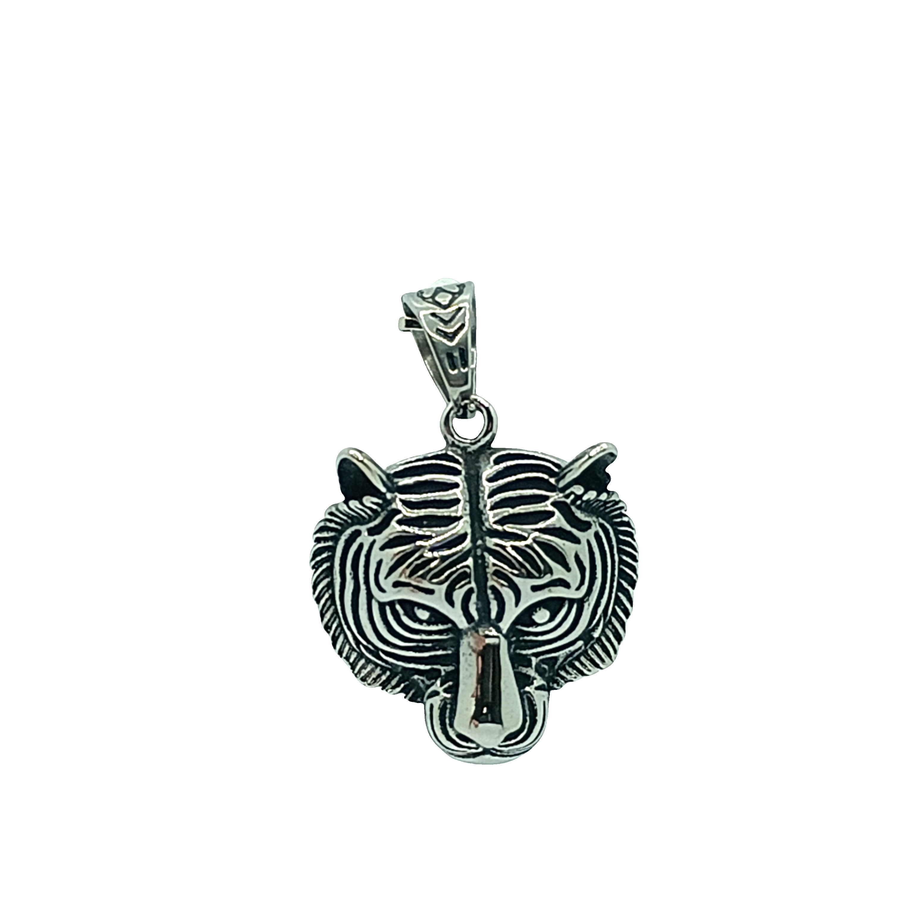 Skomplikowany wisiorek w kształcie głowy tygrysa
