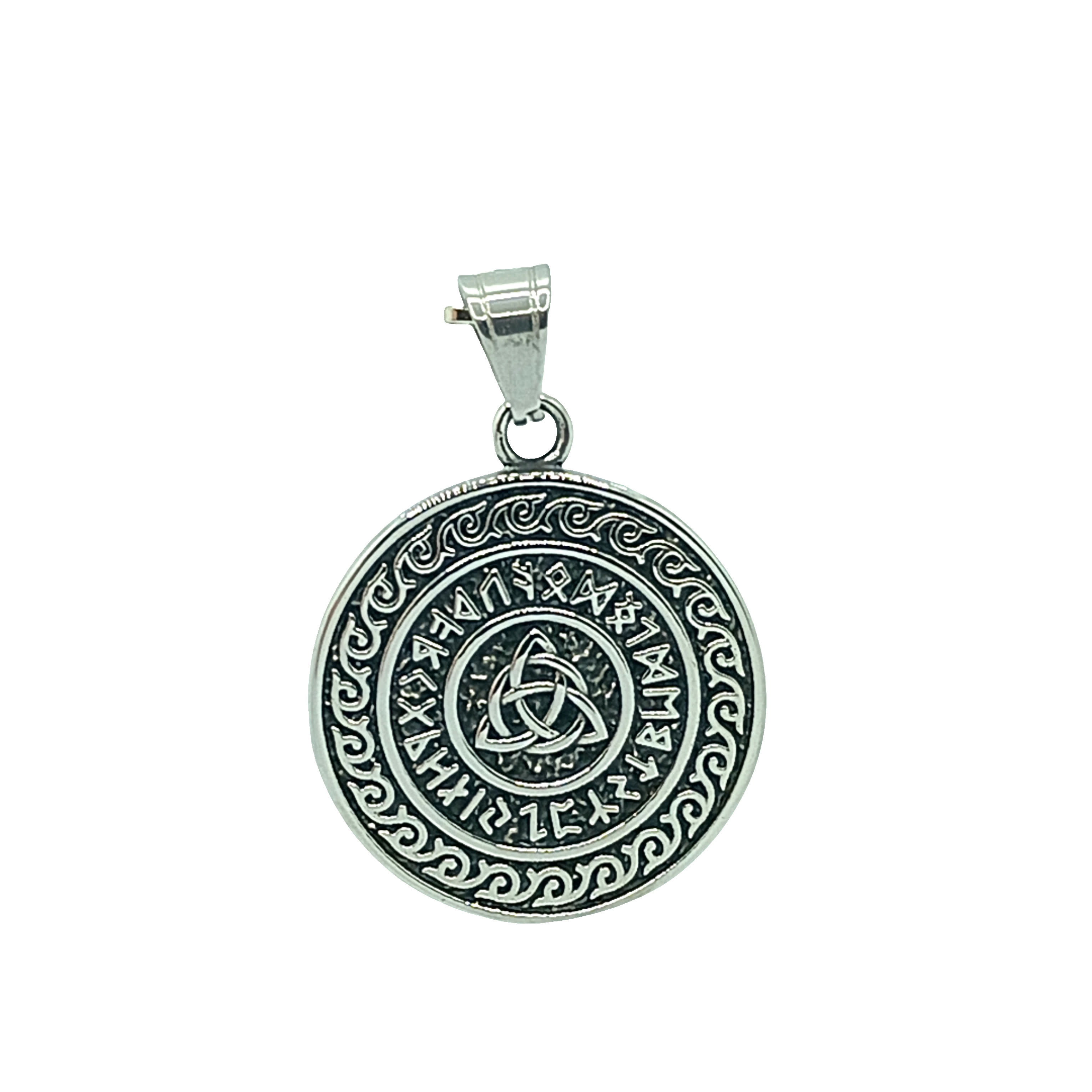 Intrygujący posrebrzany wisiorek z celtyckim wzorem
