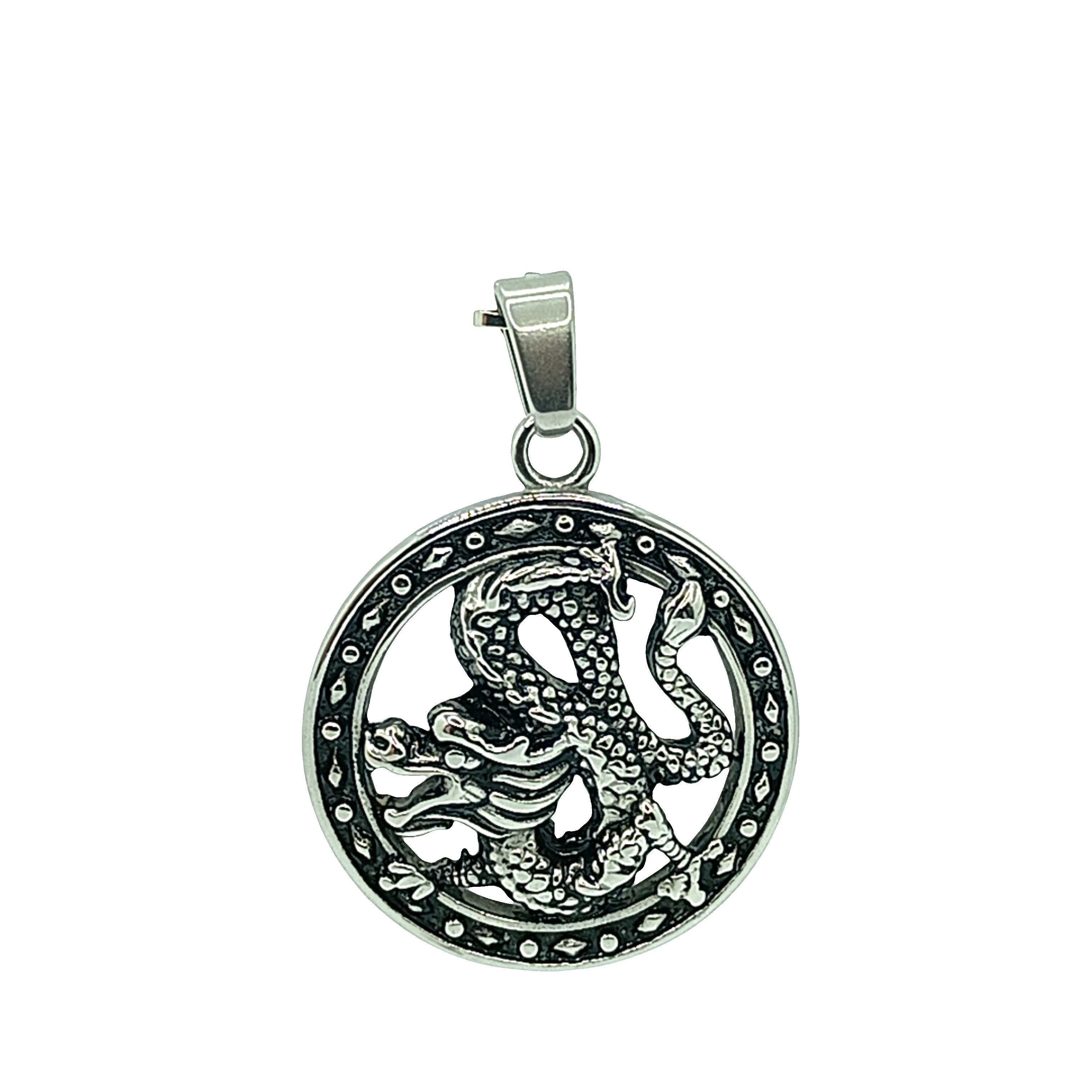 Skomplikowany wisiorek w kształcie smoka