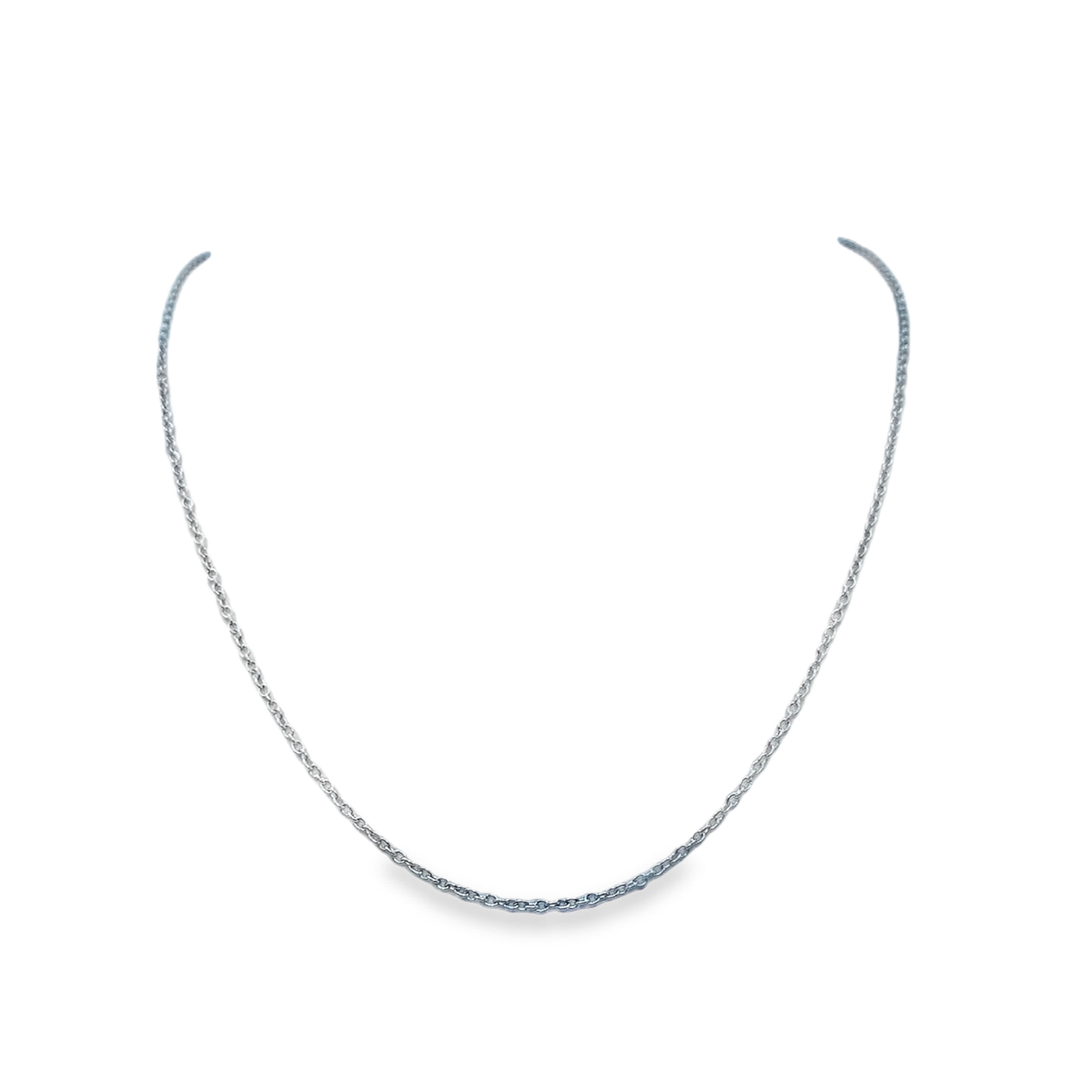 Naszyjnik z cienkiego łańcuszka ze posrebrzanej stali