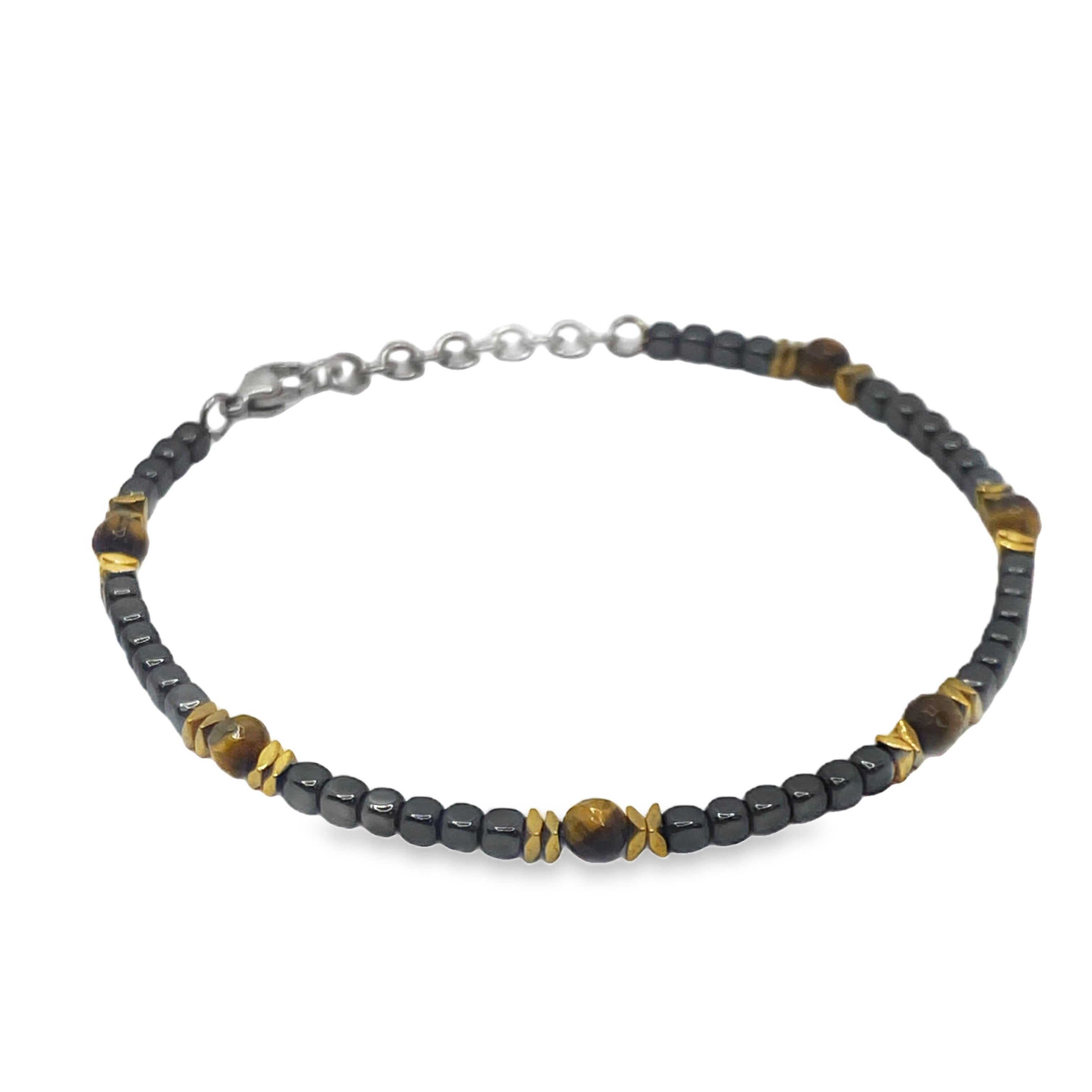 Bransoletka z koralików rzemieślniczych z żółto-pomarańczowym agatem