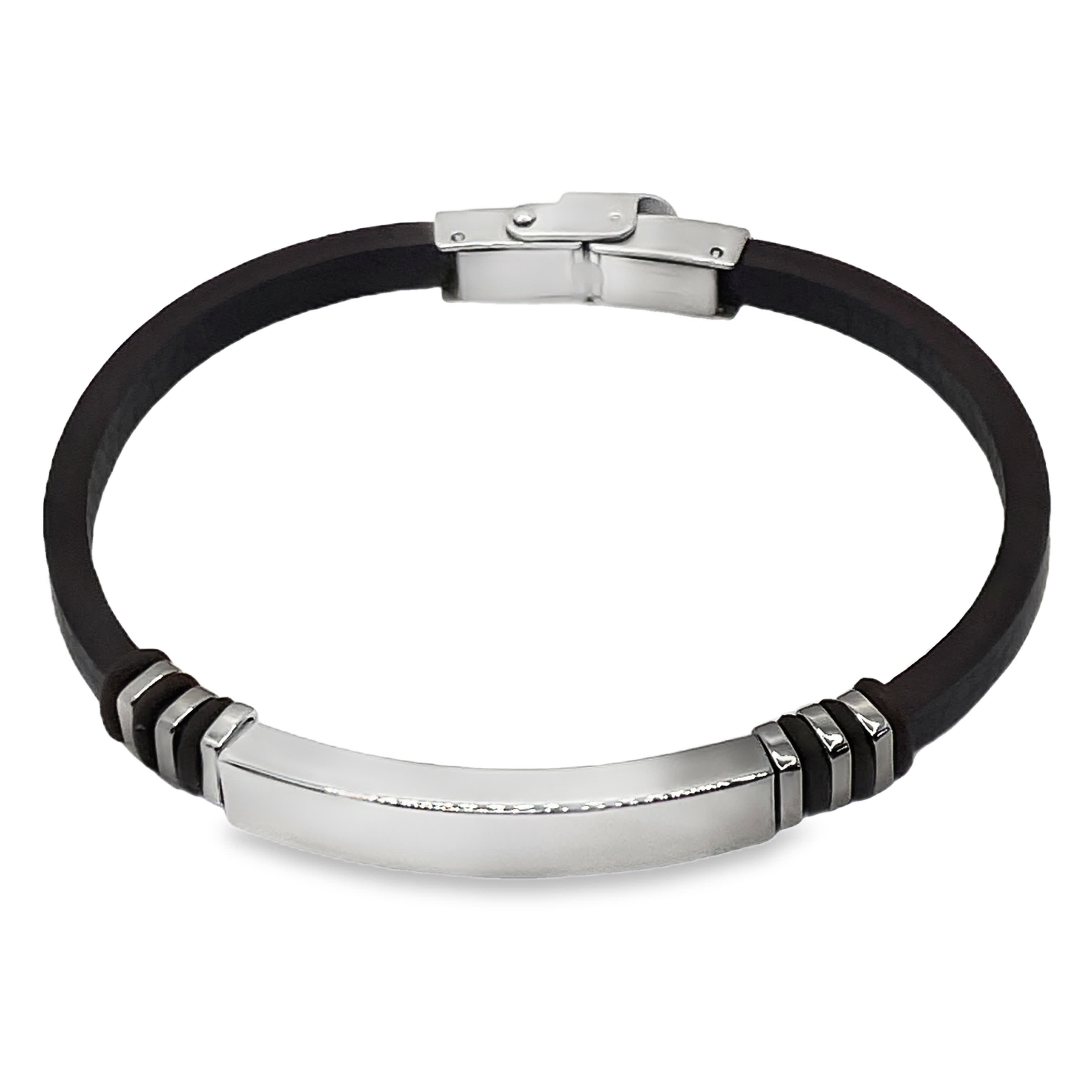 Nowoczesna bransoletka łańcuszkowa bez metalu dla mężczyzn