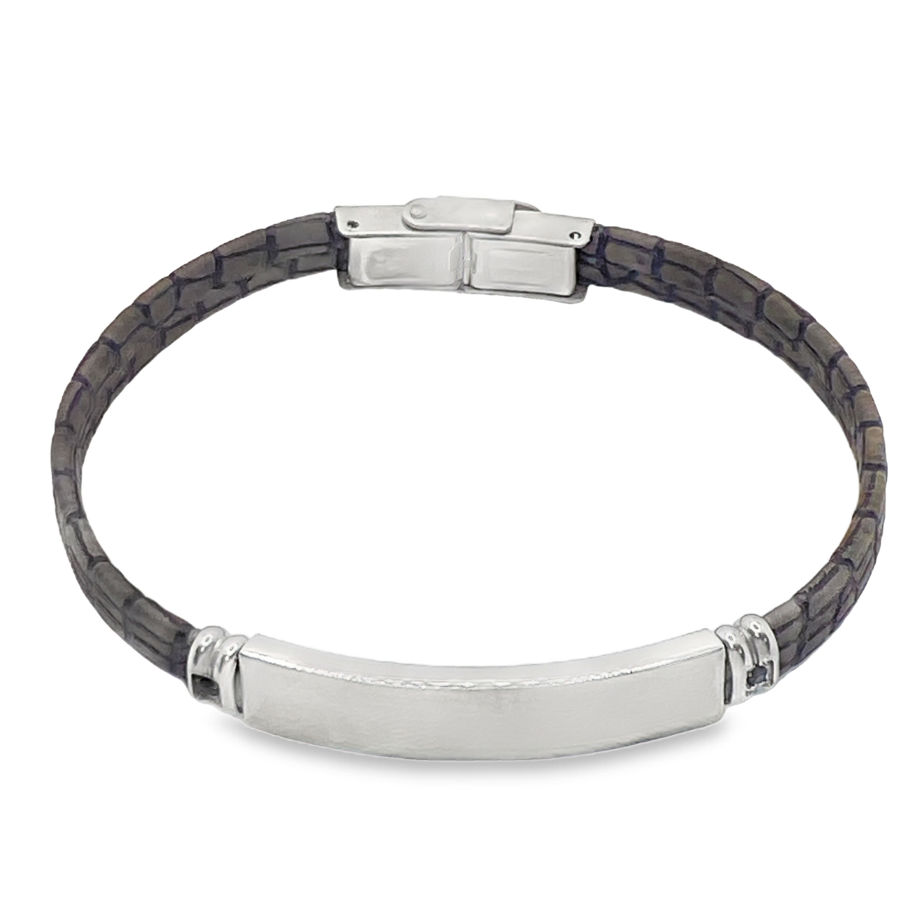 Teksturowana bransoletka łańcuszkowa bez metalu