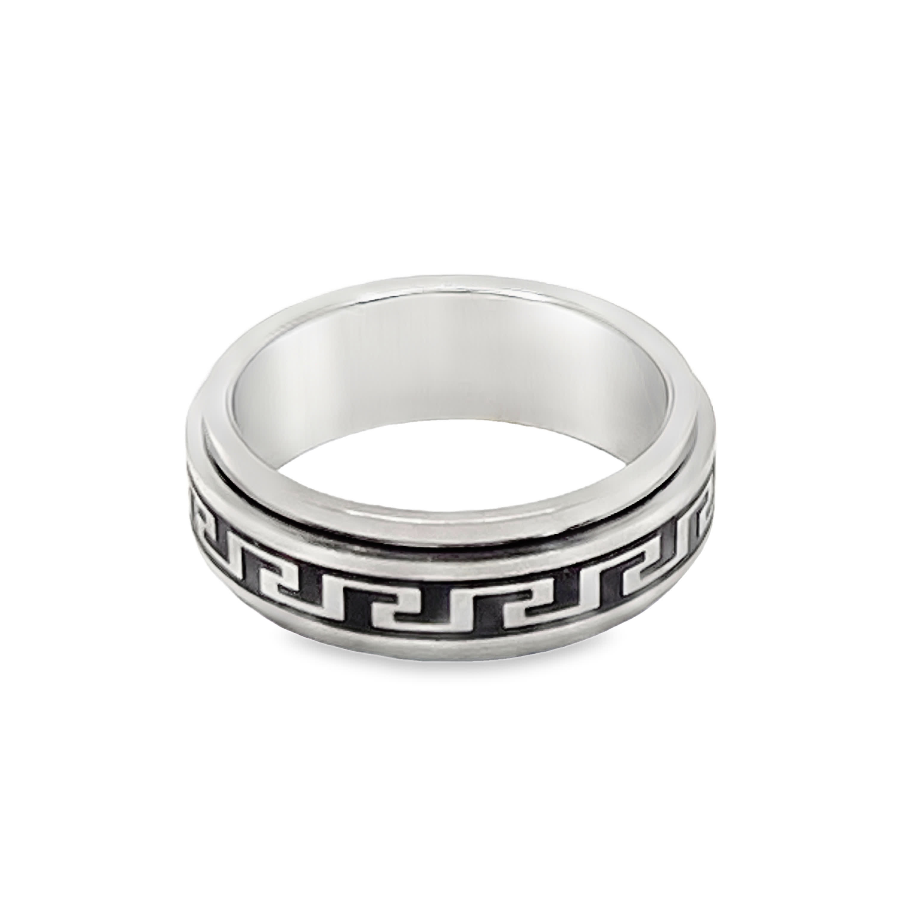 Pierścień z grawerowaną obrączką bez metalu