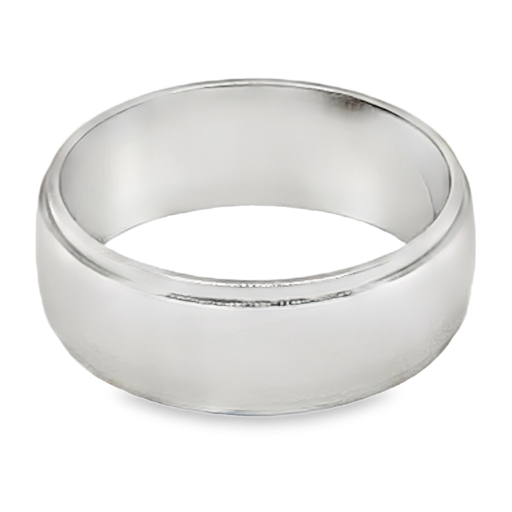 Elegancki posrebrzany pierścionek z obrączką – klasyczny minimalistyczny design
