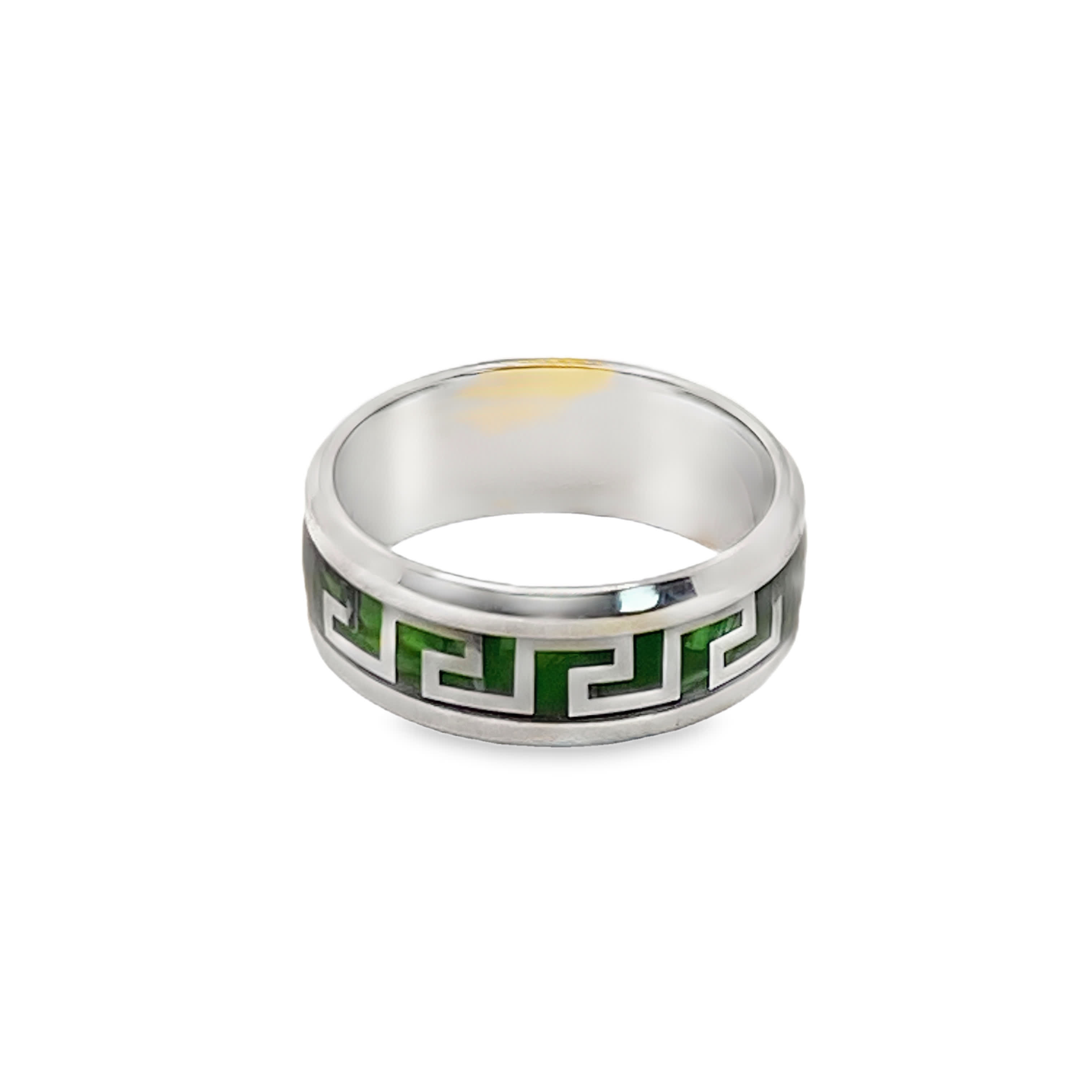 Nowoczesny posrebrzany pierścień