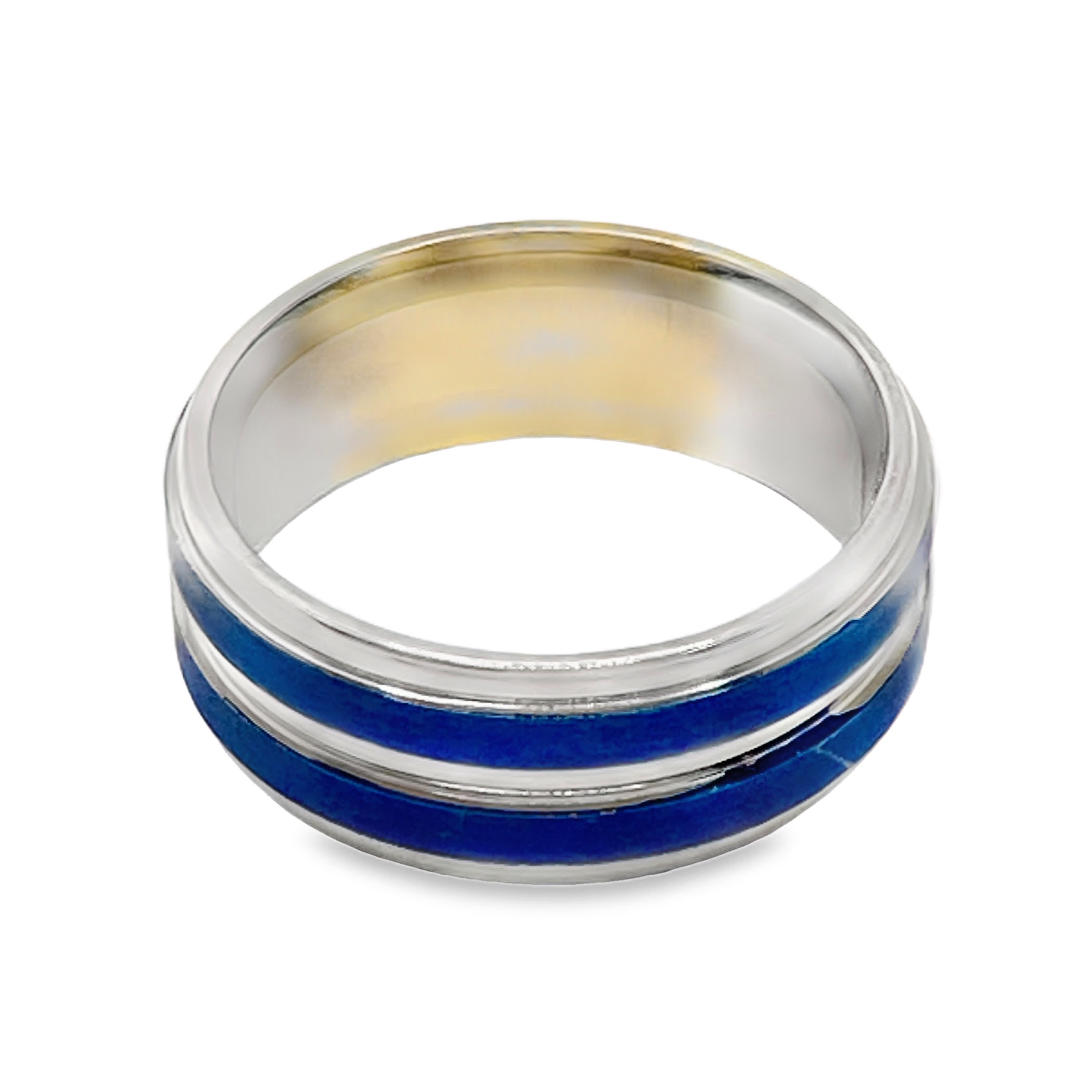 Nowoczesny posrebrzany pierścień