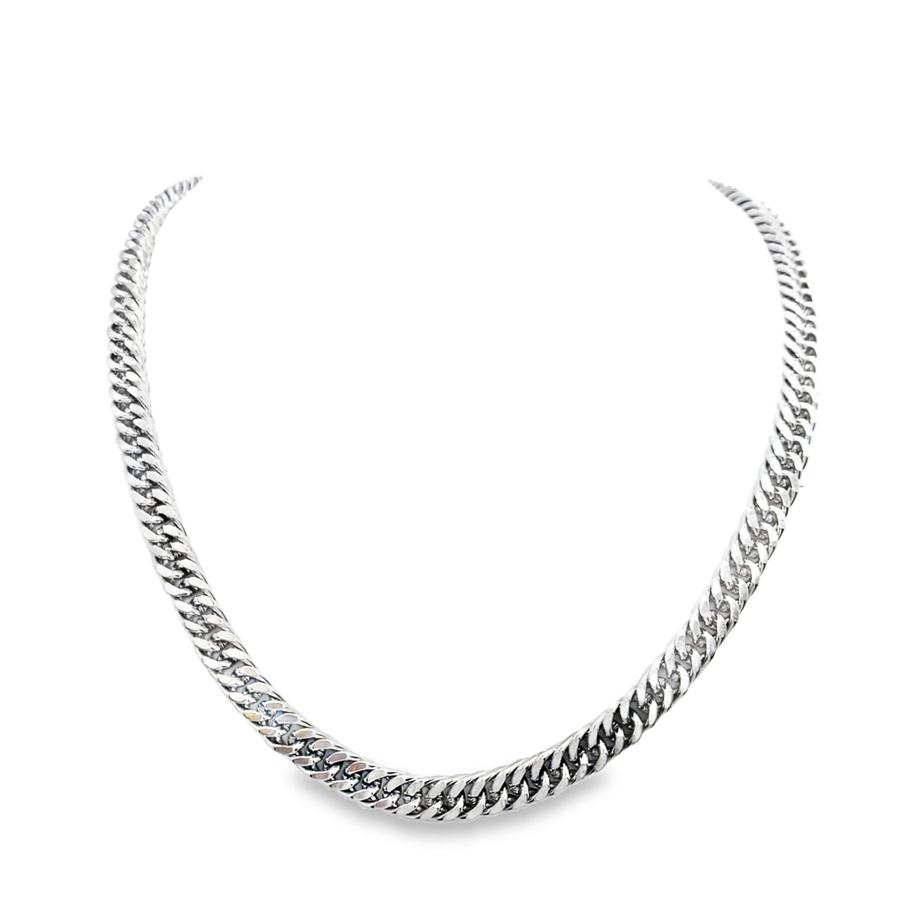 Elegancki posrebrzany naszyjnik