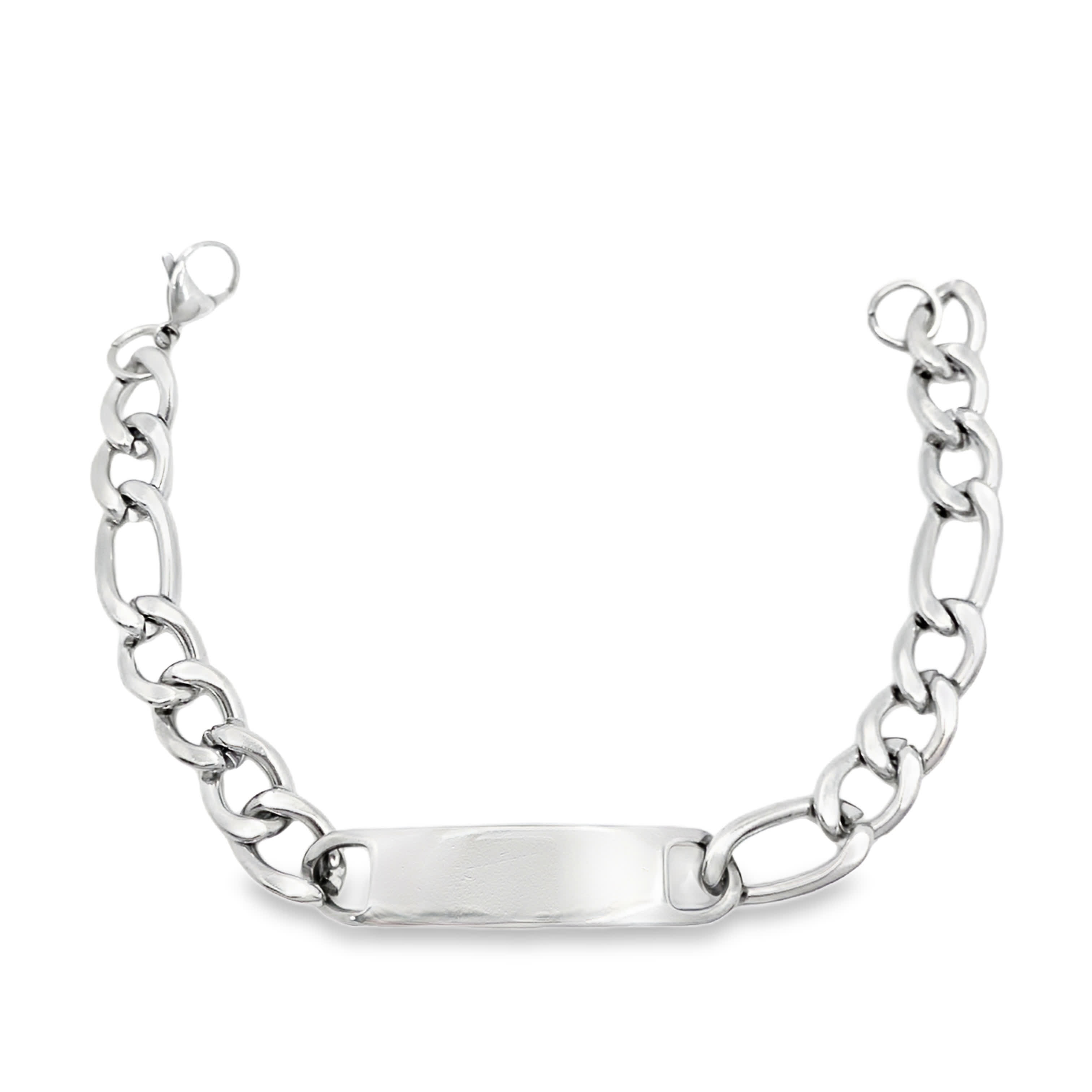 Klasyczna posrebrzana bransoletka z łańcuszkiem Figaro