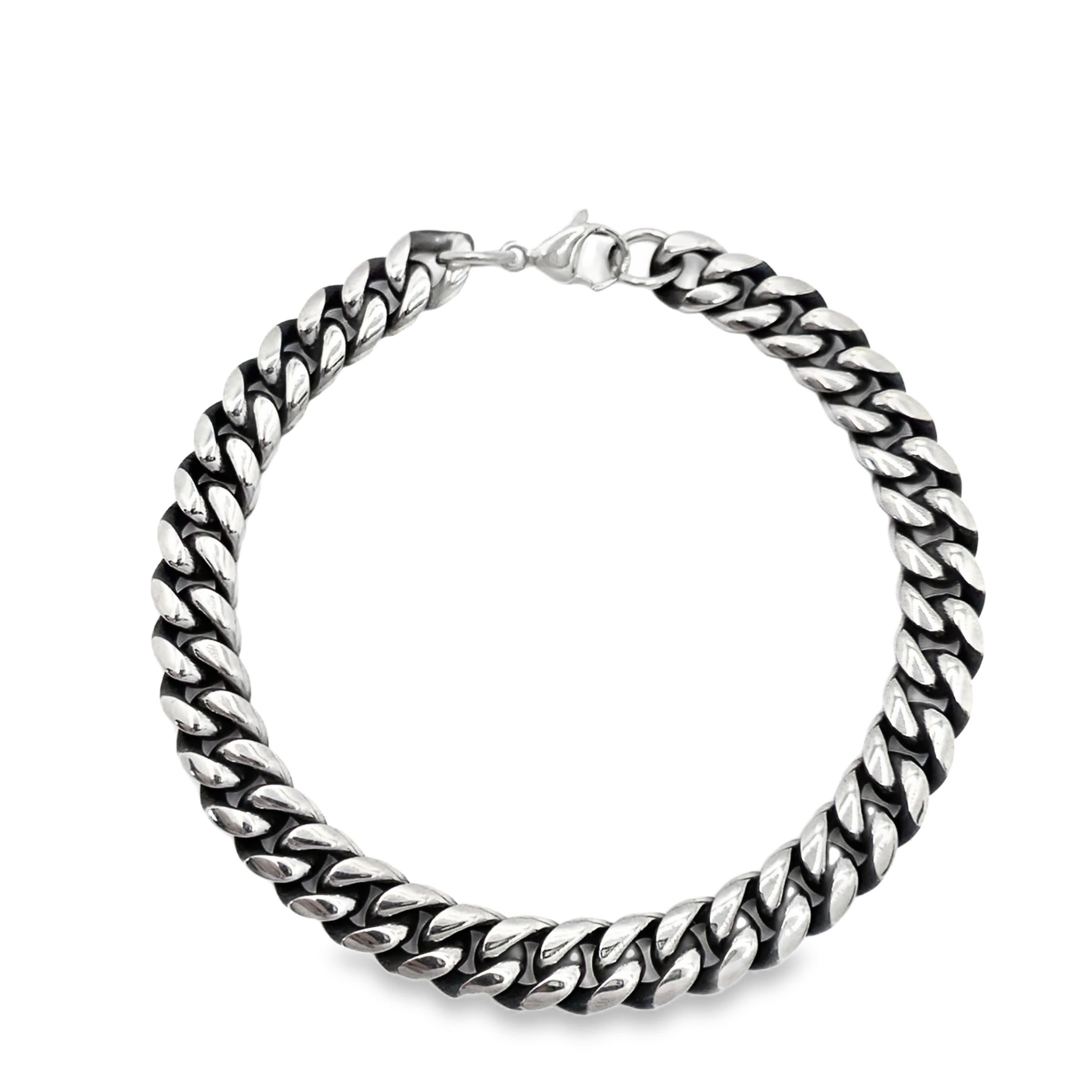 Bransoletka z łańcuszkiem w kolorze posrebrzanym