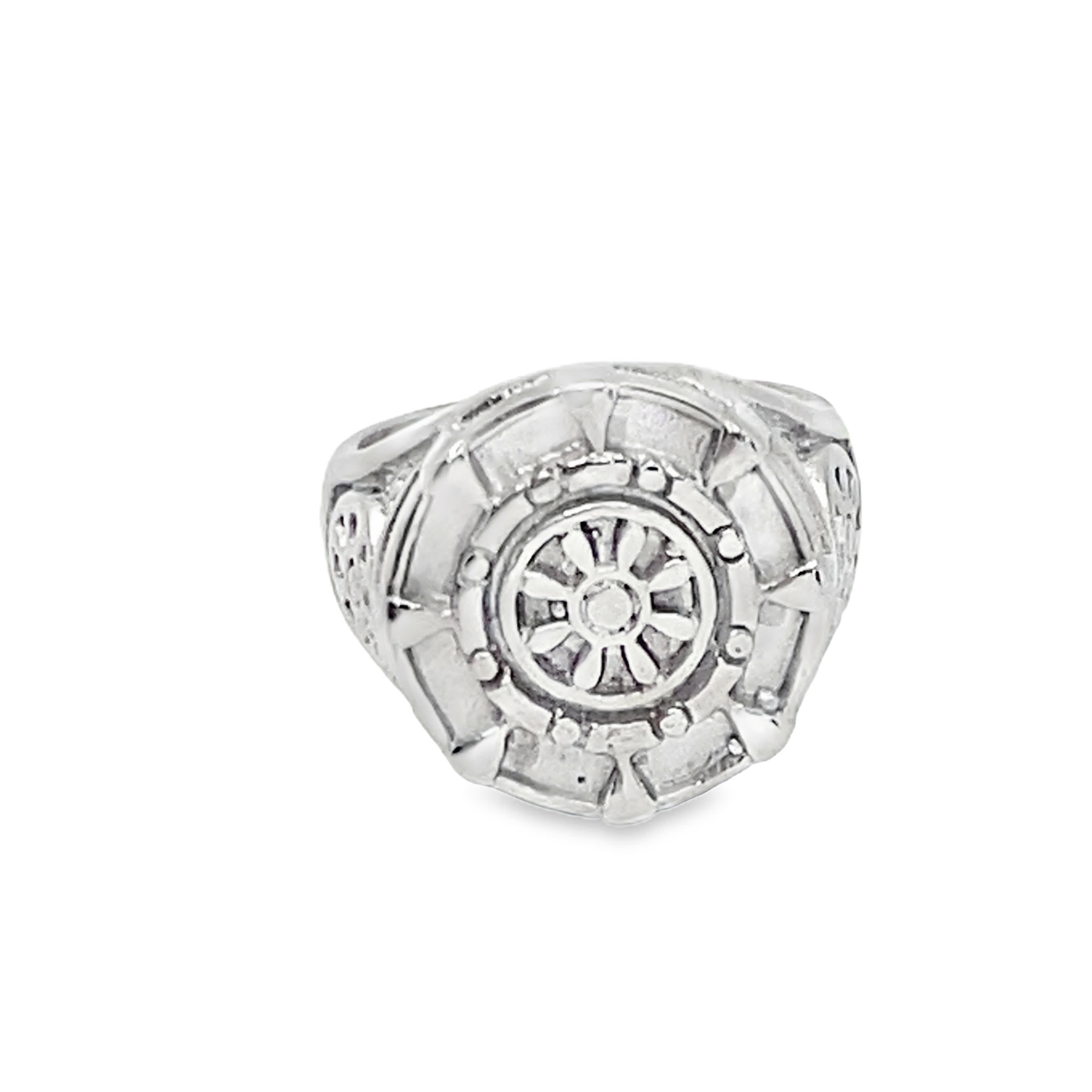 Sygnet ze posrebrzanej stali