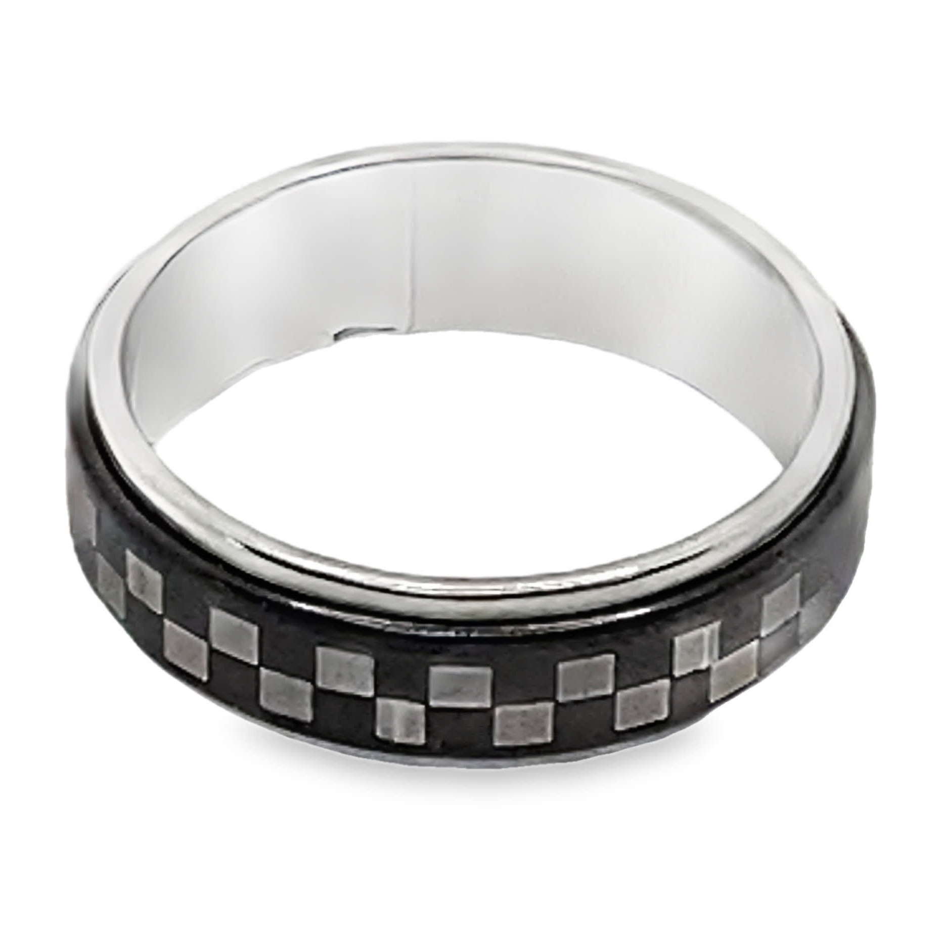 Obrączka typu spinner z wzorem