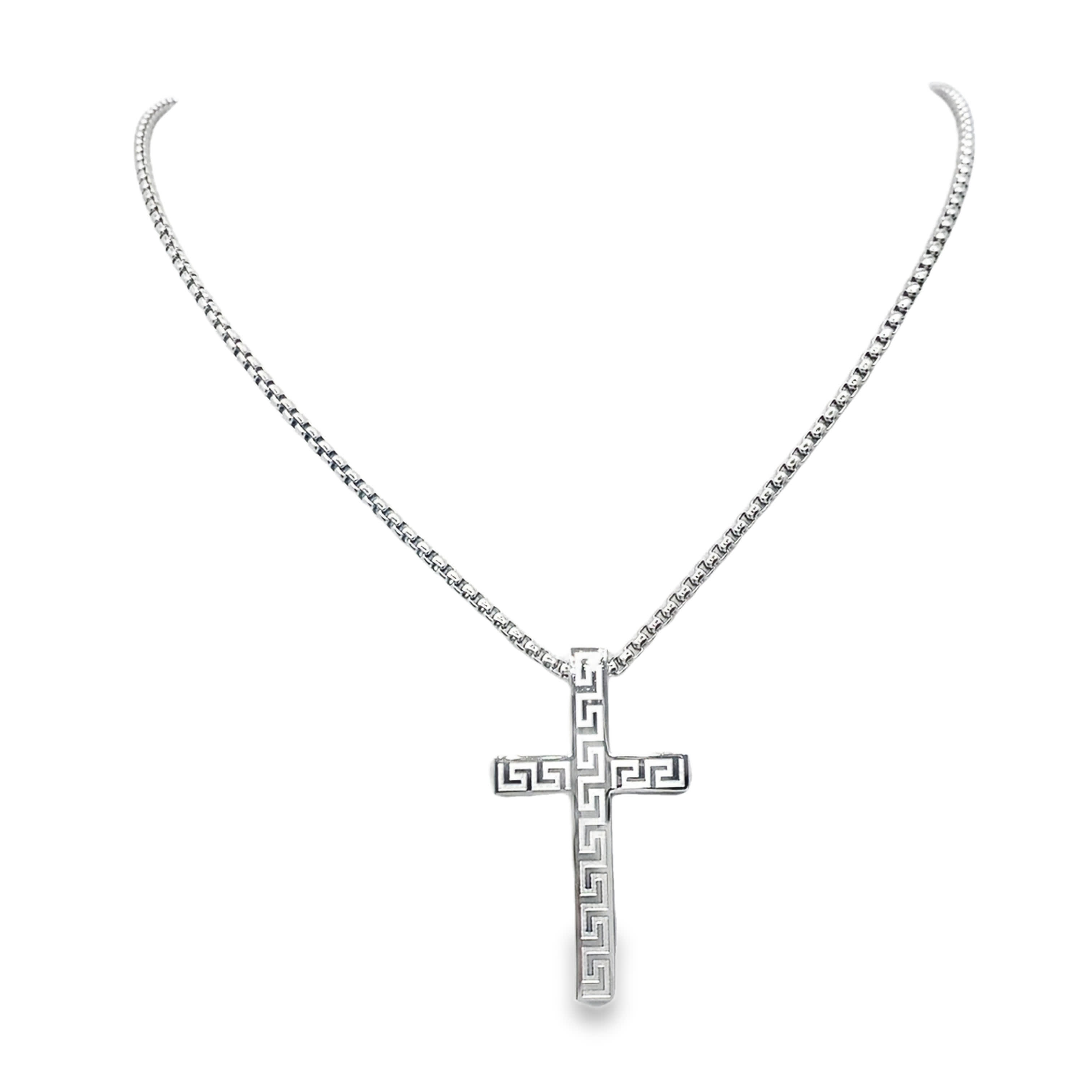 Elegancki posrebrzany naszyjnik