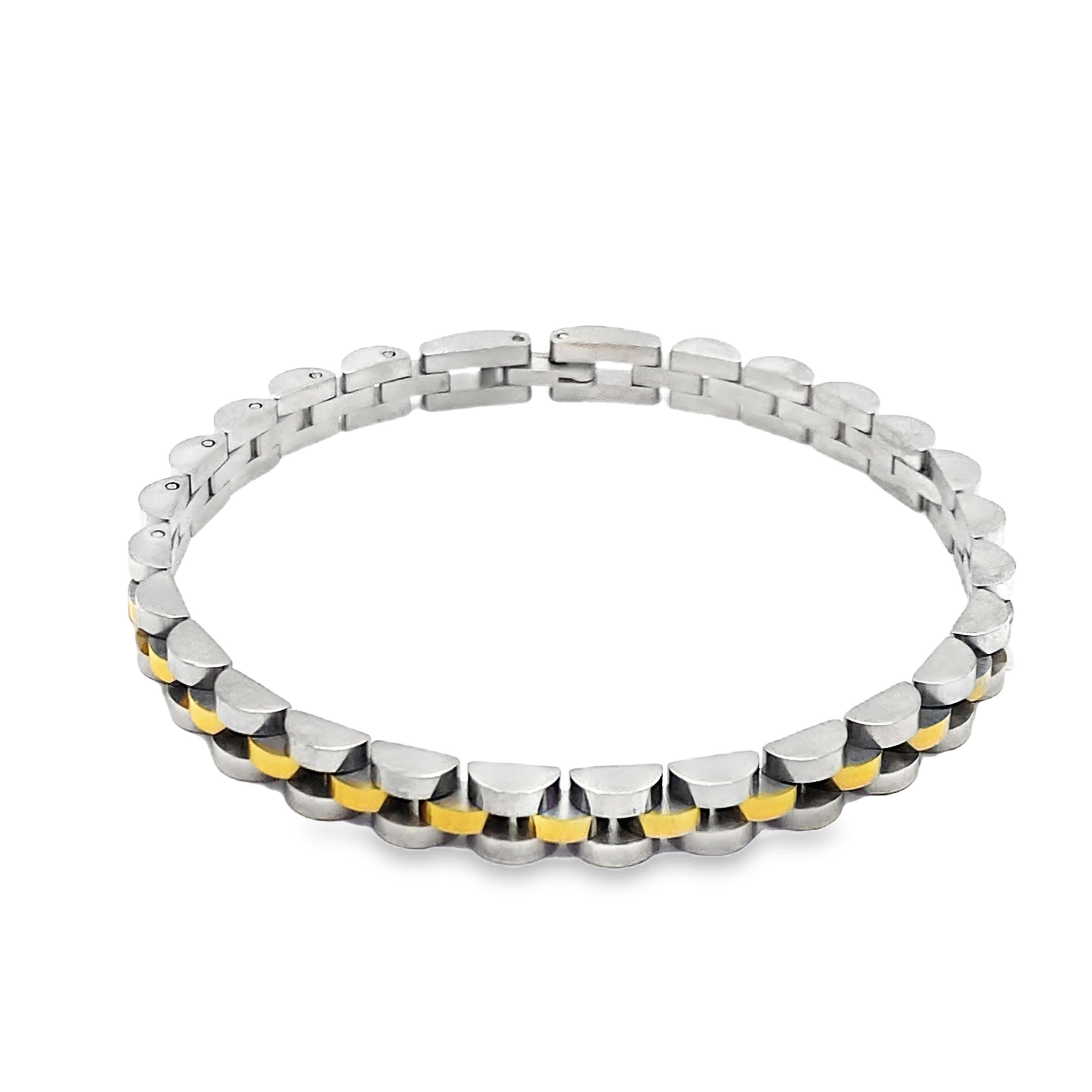 Dwukolorowa bransoletka z ogniwami łańcuszka