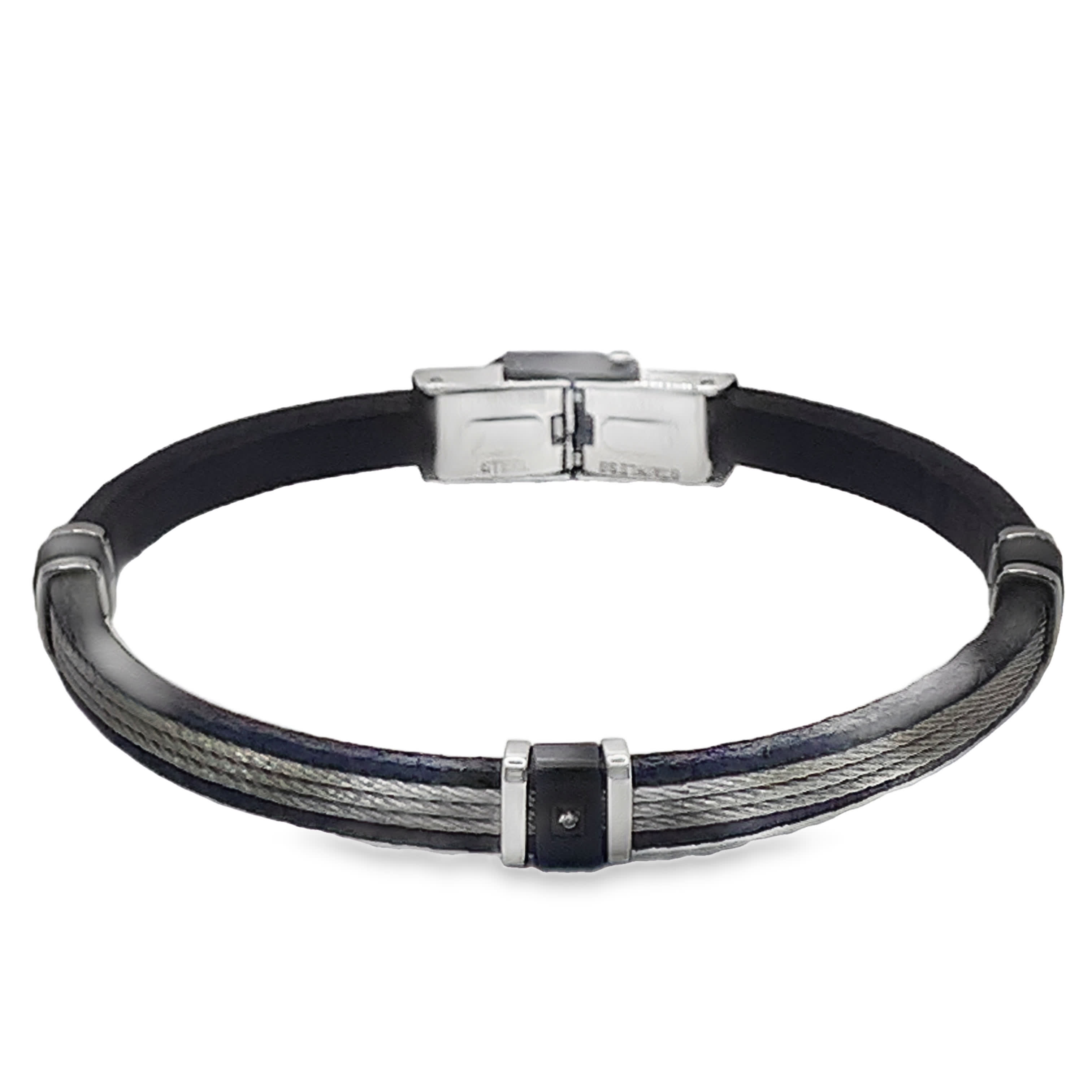 Nowoczesna bransoletka z metalu i łańcuszka