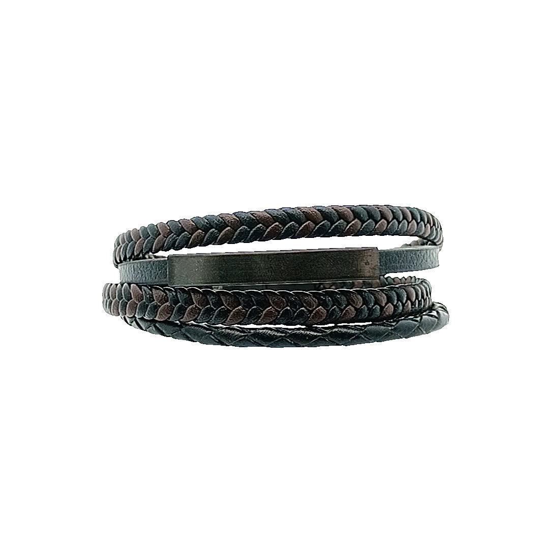 Elegancka pleciona skórzana bransoletka