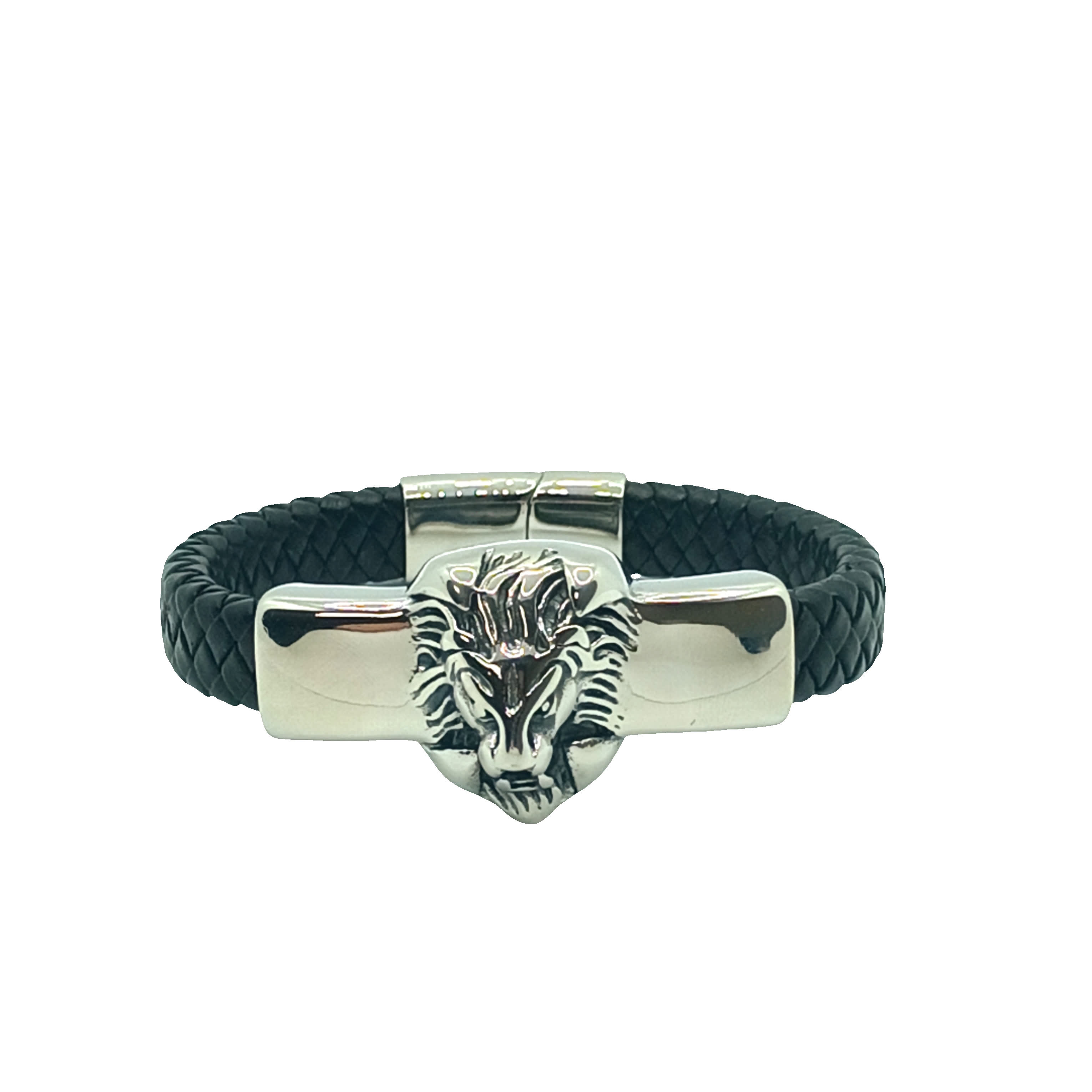 Stylowa bransoletka z głową lwa