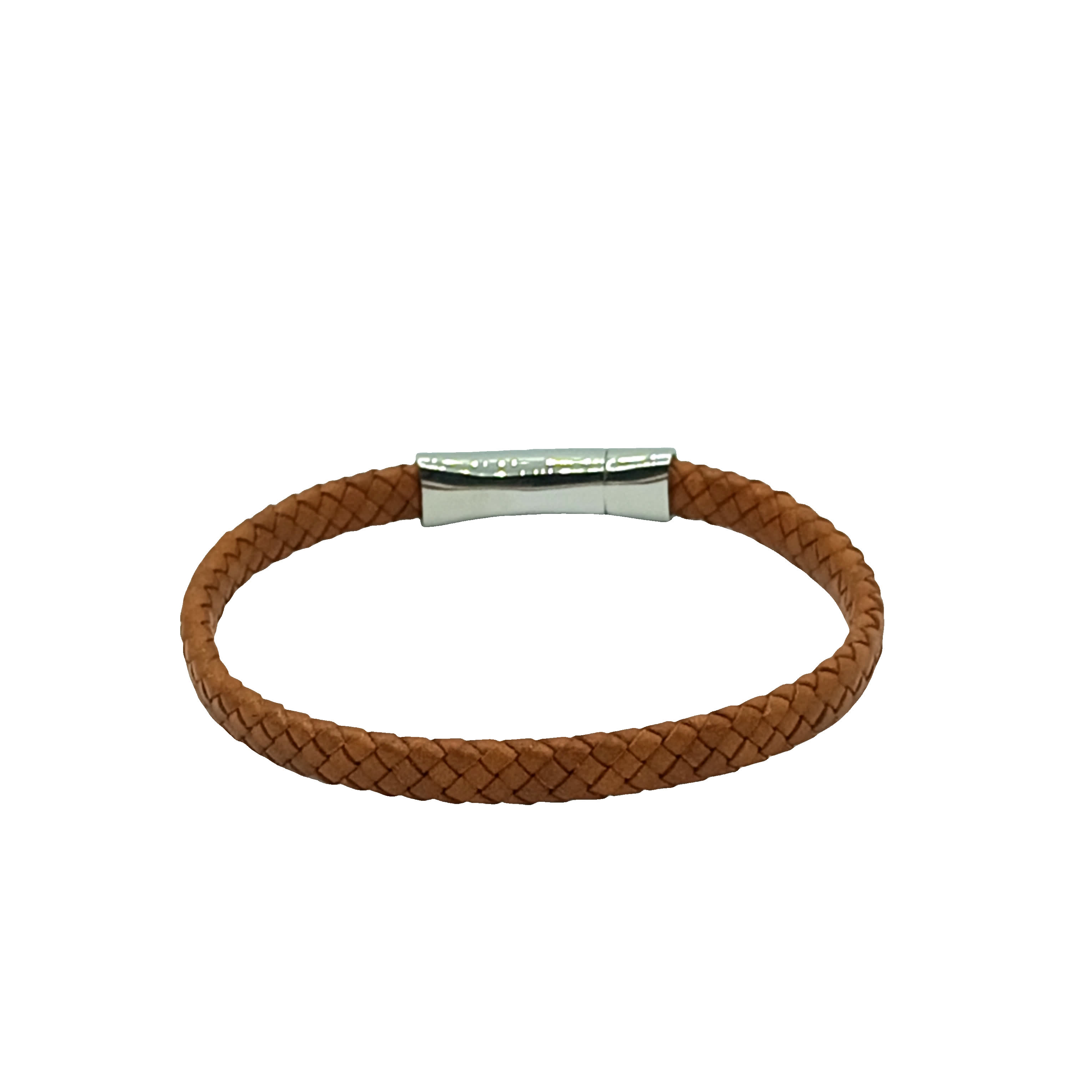 Bransoletka pleciona z metalowym zapięciem