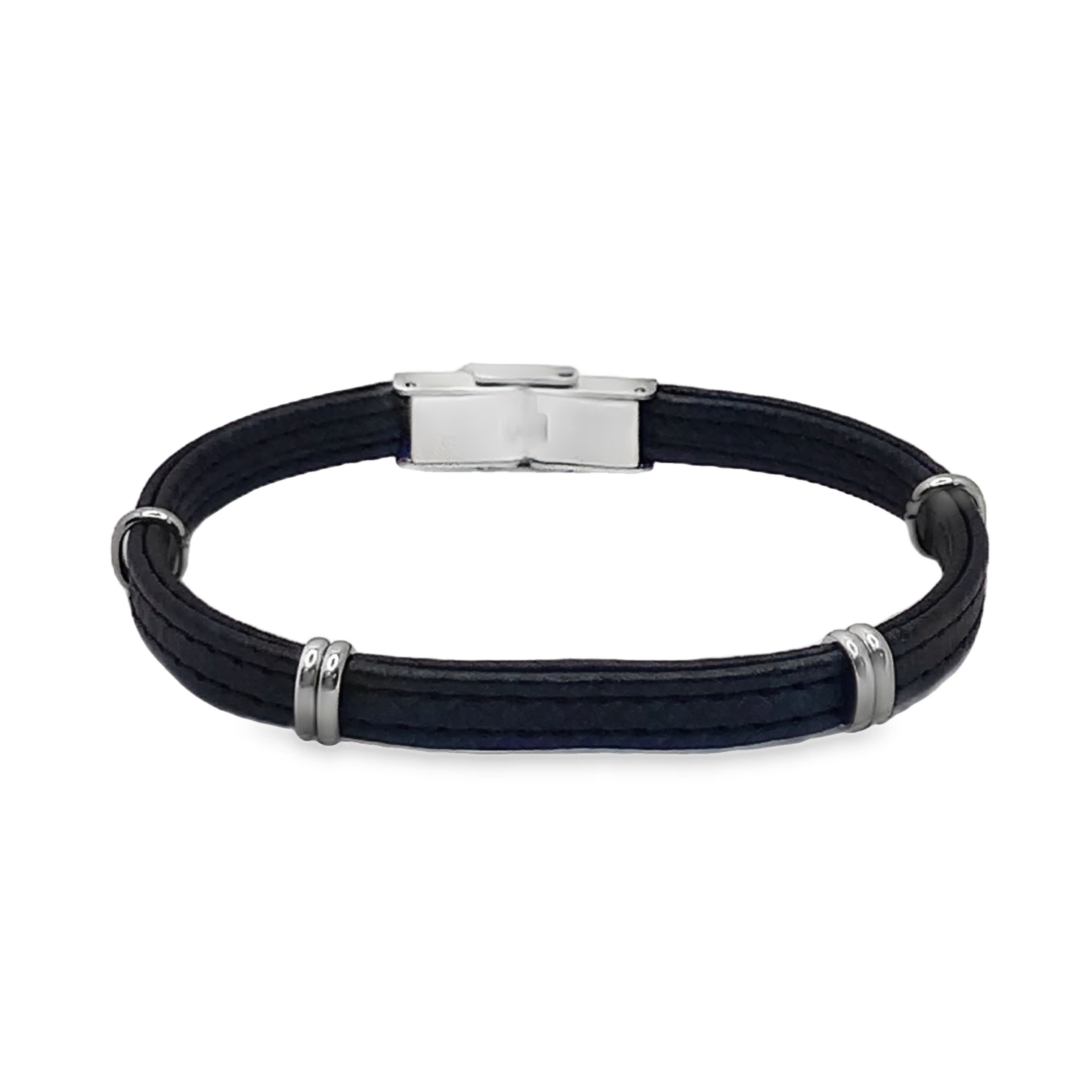 Nowoczesna posrebrzana bransoletka łańcuszkowa