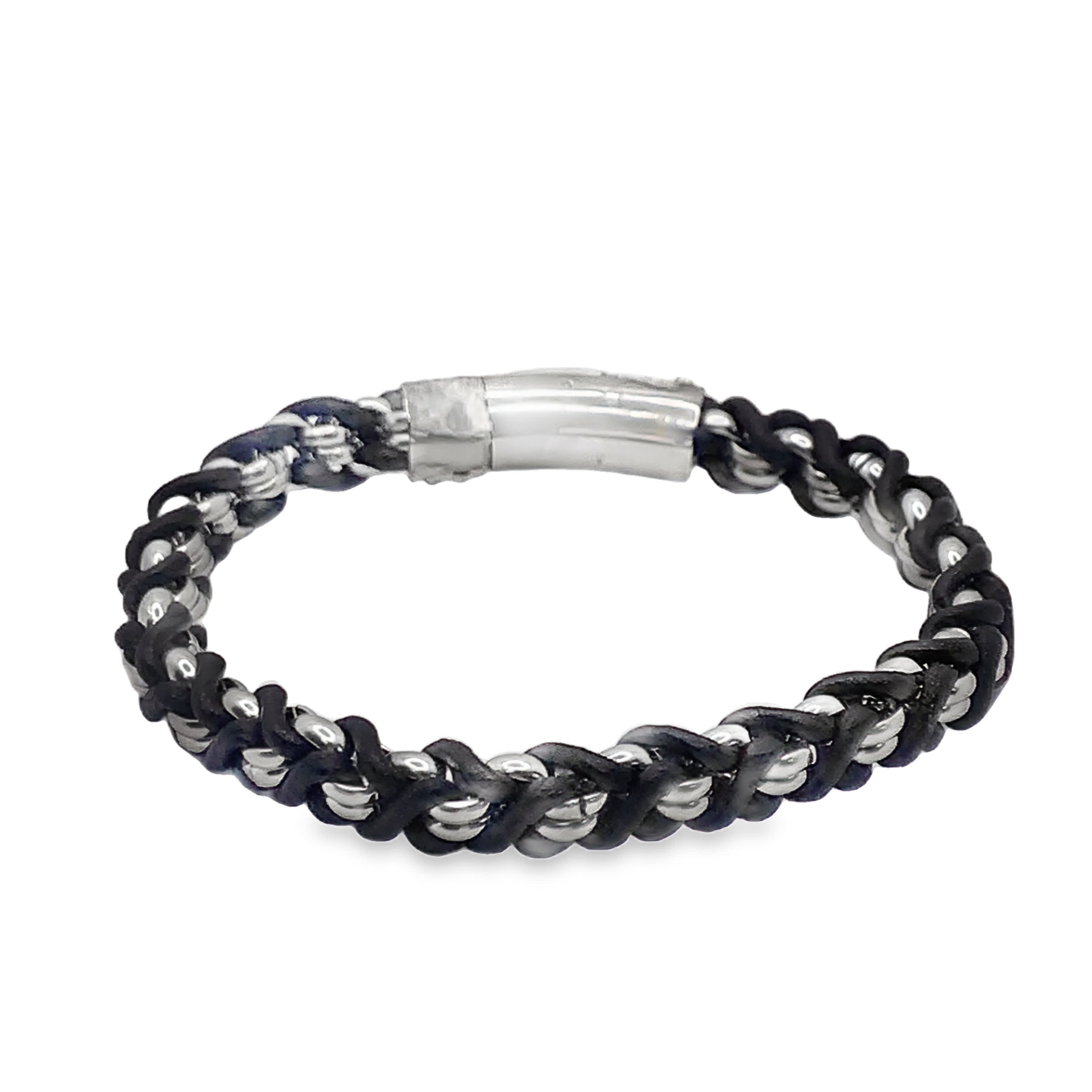 Bransoletka pleciona z łańcuszka bez metalu