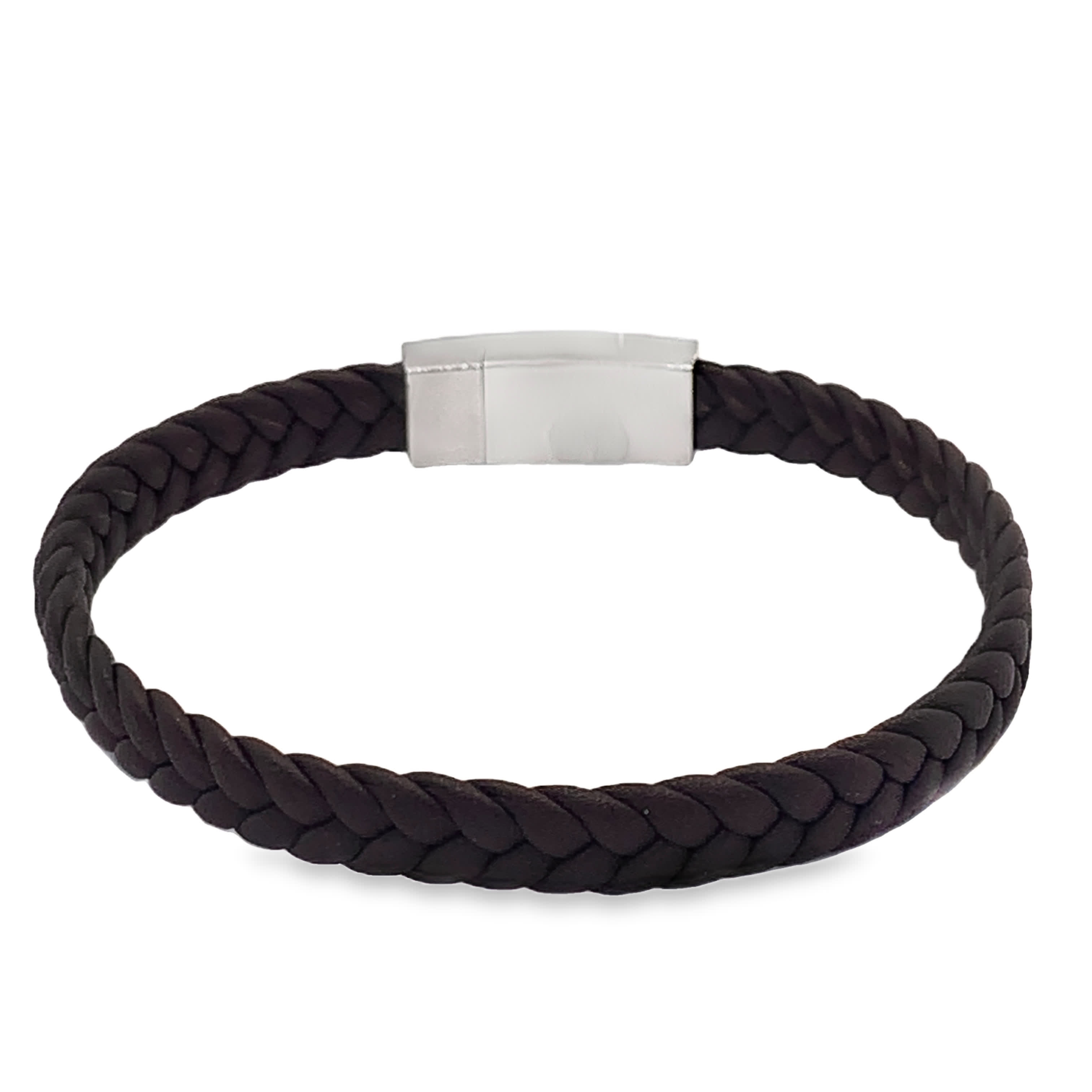 Bransoletka pleciona z łańcuszka bez metalu