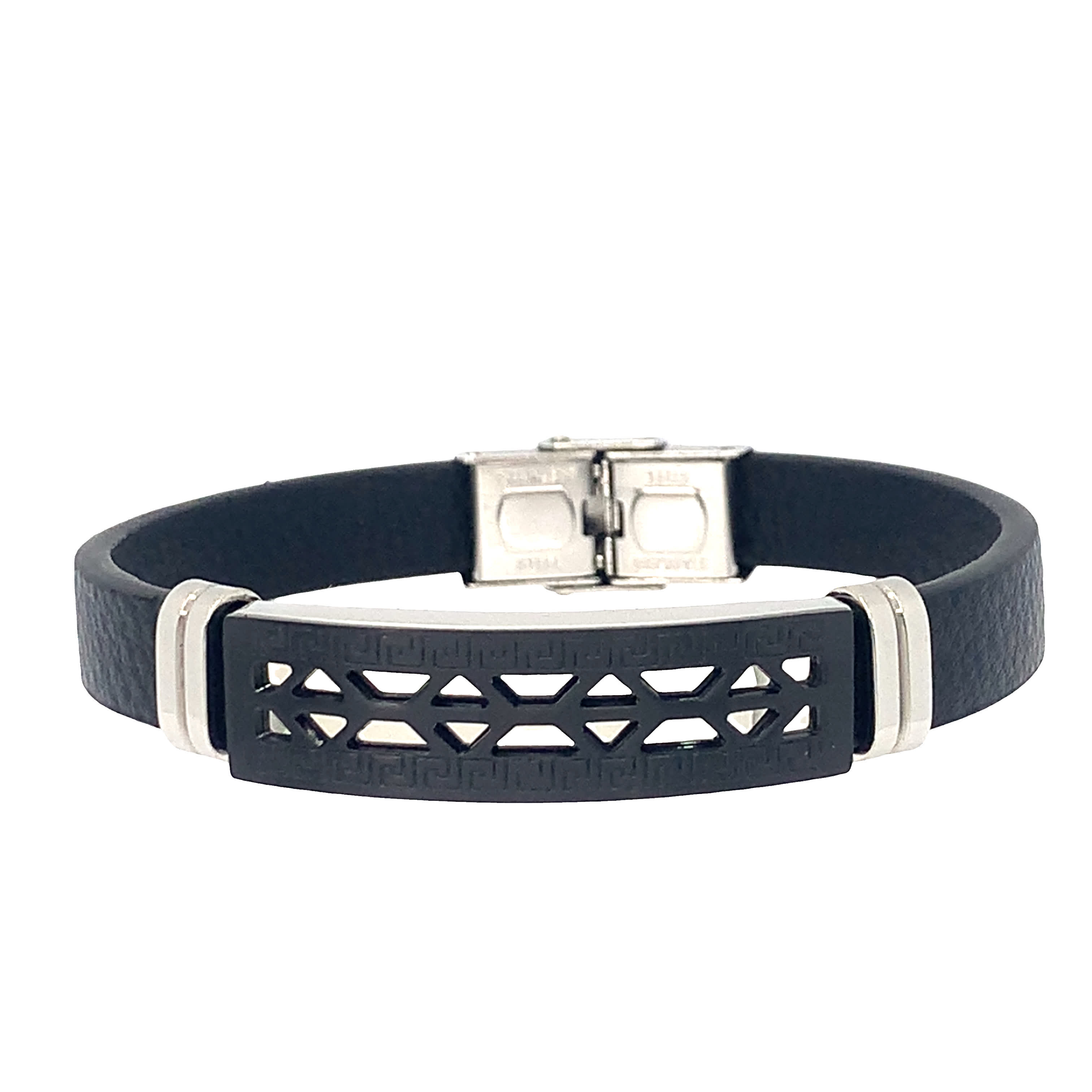 Nowoczesna bransoletka bez metalu z geometrycznym wycięciem