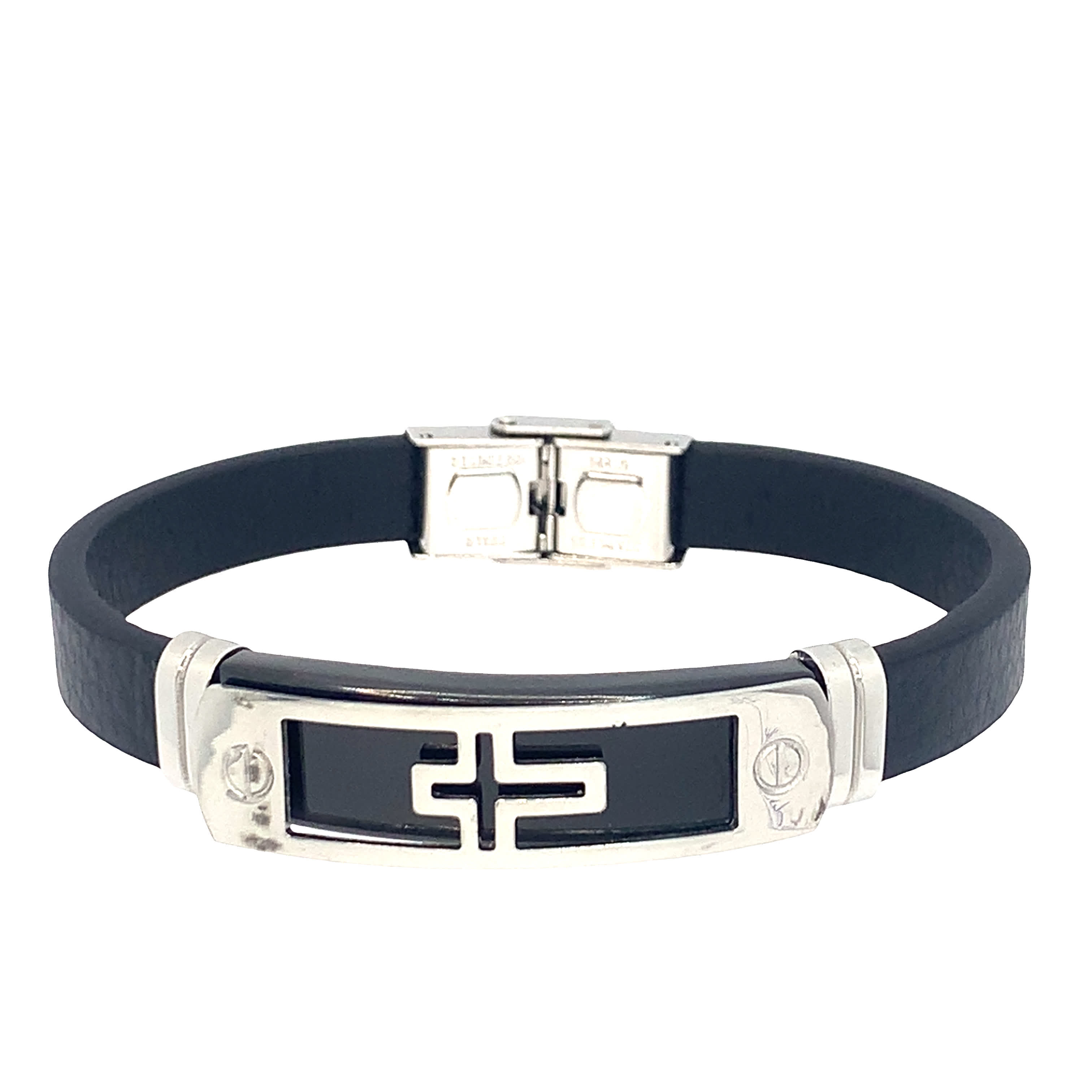 Nowoczesna bransoletka z akcentem z pozłacanej i bez metalu