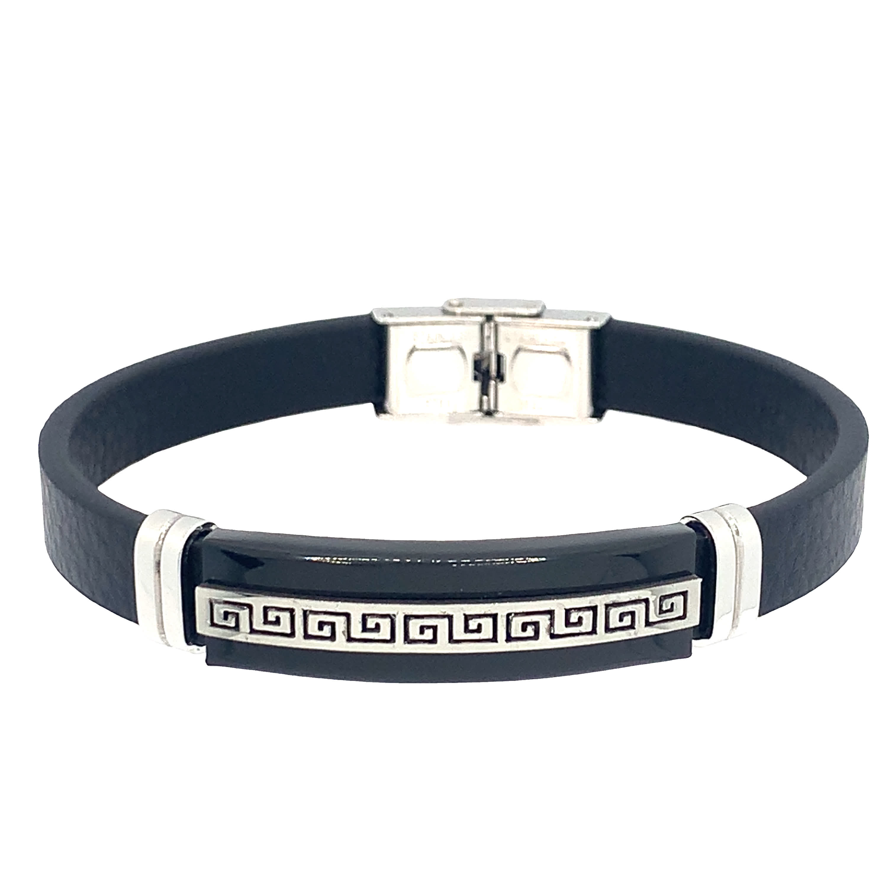 Nowoczesna bransoletka z greckim kluczem bez metalu