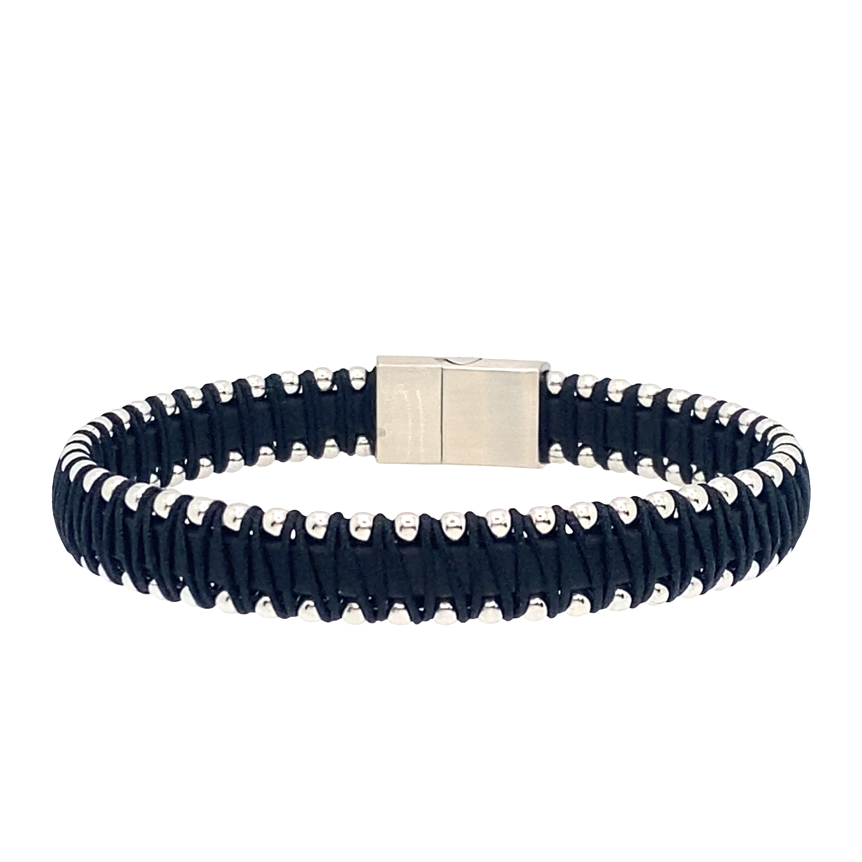 Posrebrzana bransoletka z koralikami, ręcznie robiony dodatek na nadgarstek