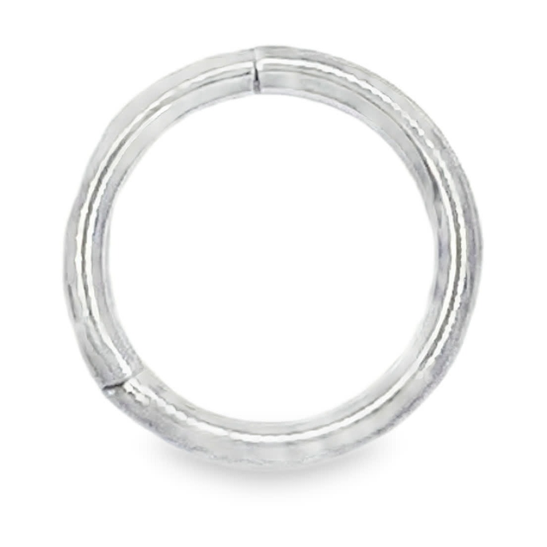 Minimalistyczny posrebrzany band ring o wysokim połysku
