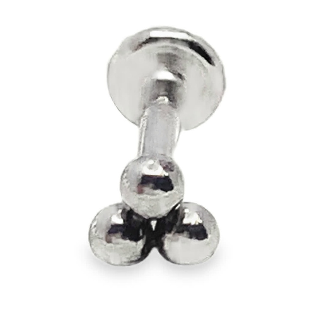 Labret flat-back trinity cluster