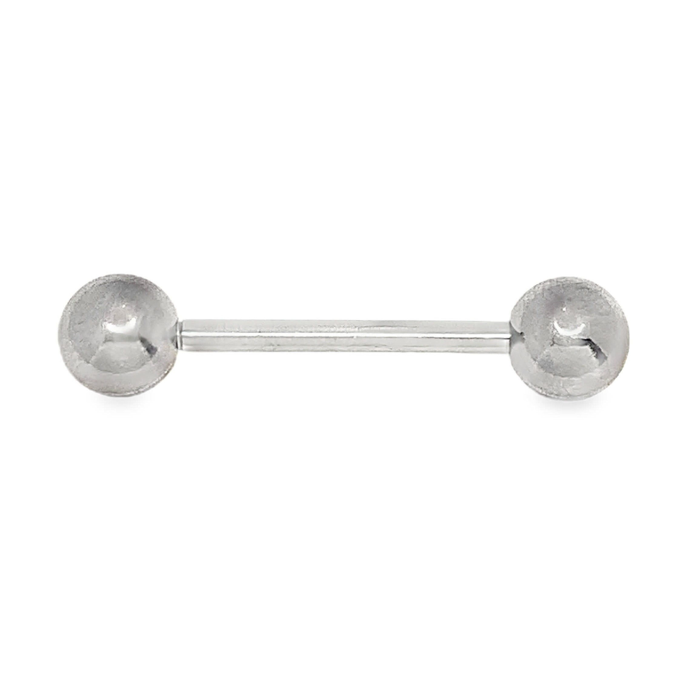 Gładki metaliczny industrial barbell z kulkowymi końcówkami