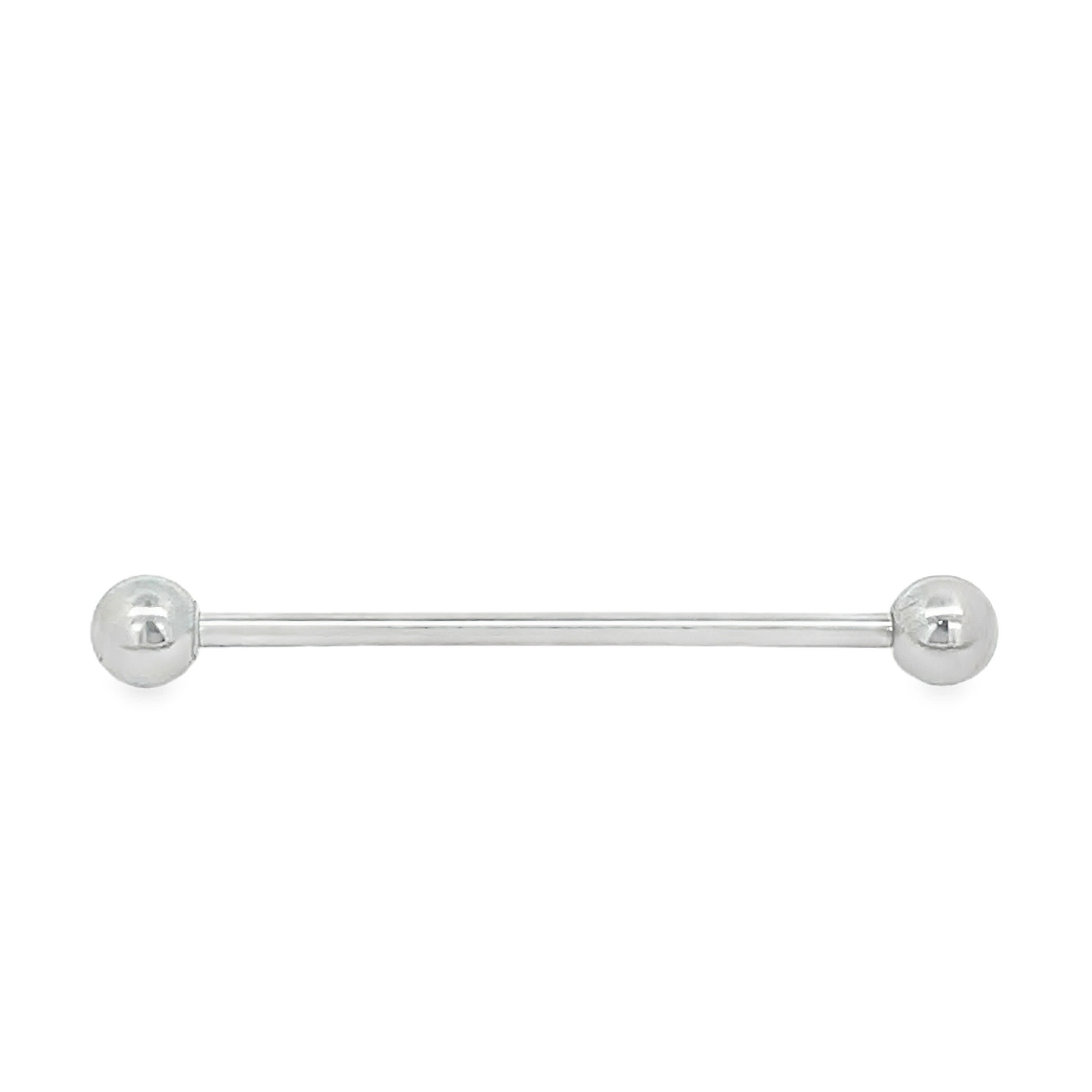 Klasyczny industrial barbell ze stali chirurgicznej