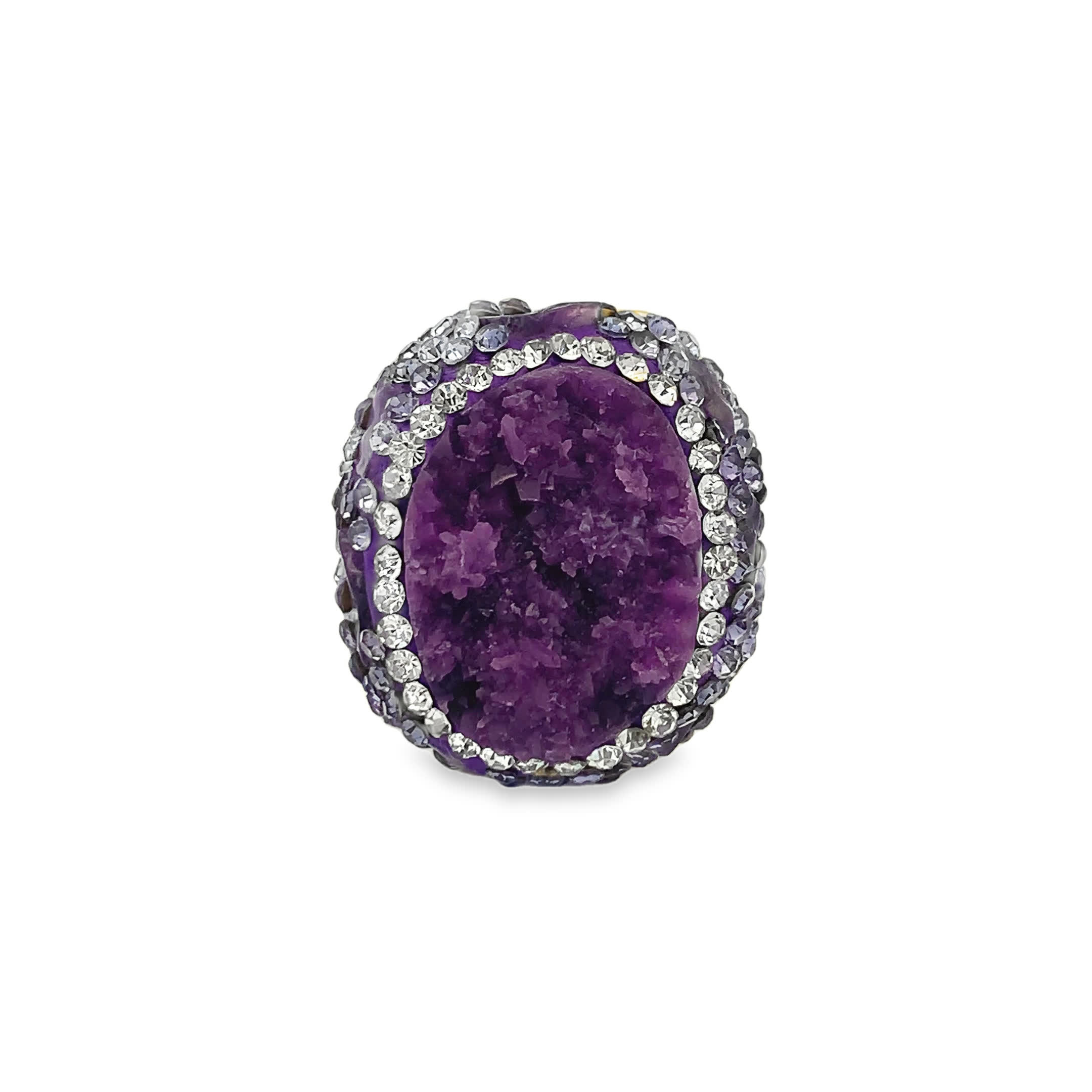 Captivating Amethyst Cabochon Cocktail Ring