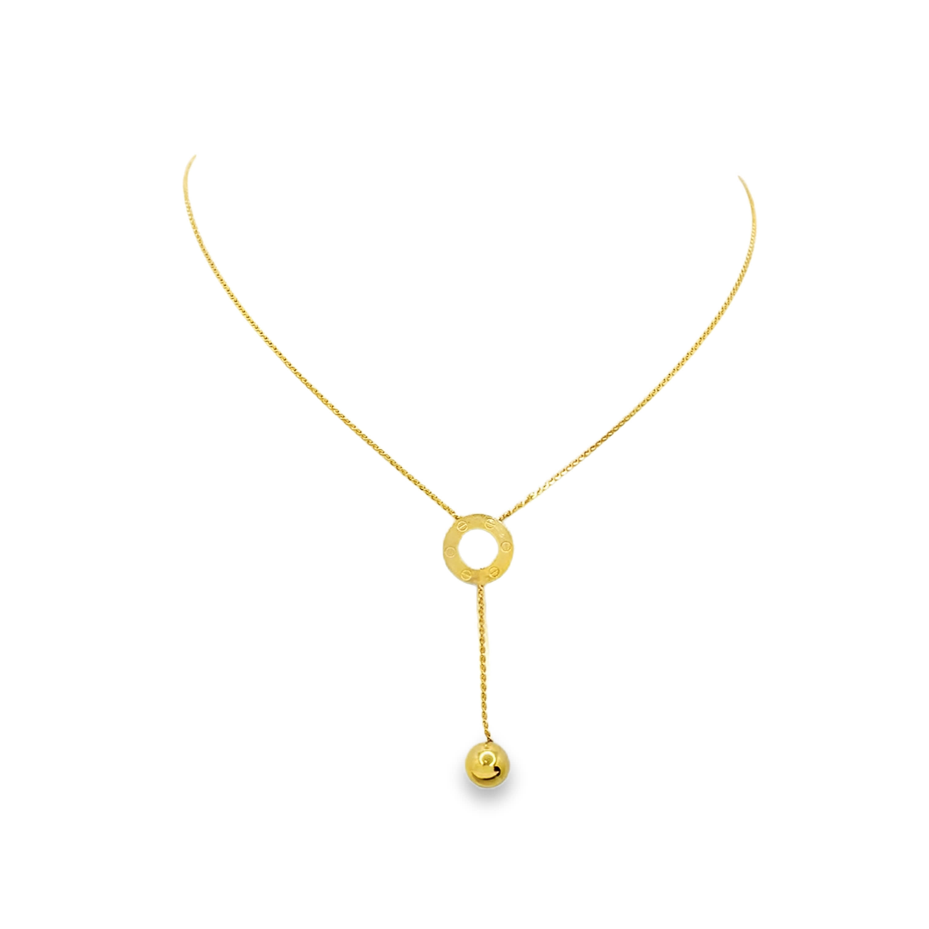 Elegancki naszyjnik z żółtego złota z zawieszką w kształcie koła