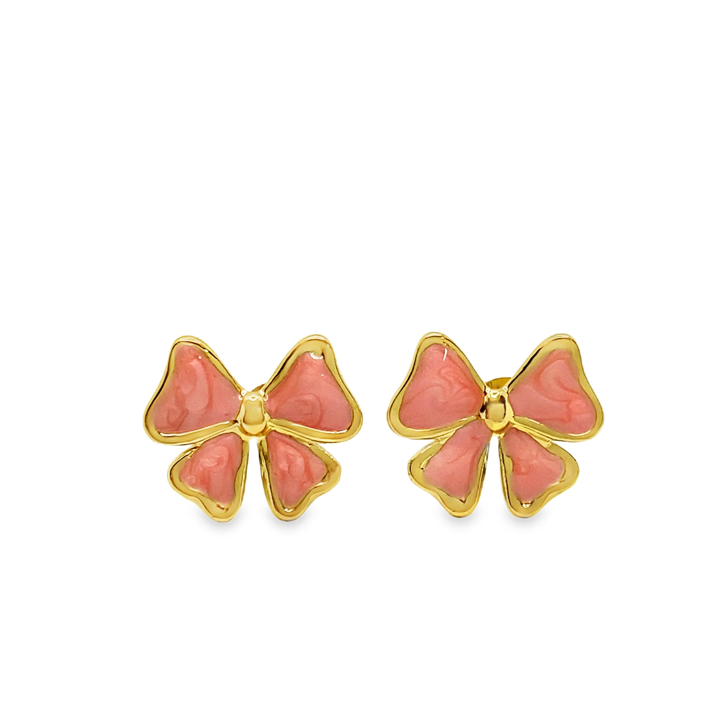 Kolczyki sztyfty z żółtym złotem - kapryśna elegancja