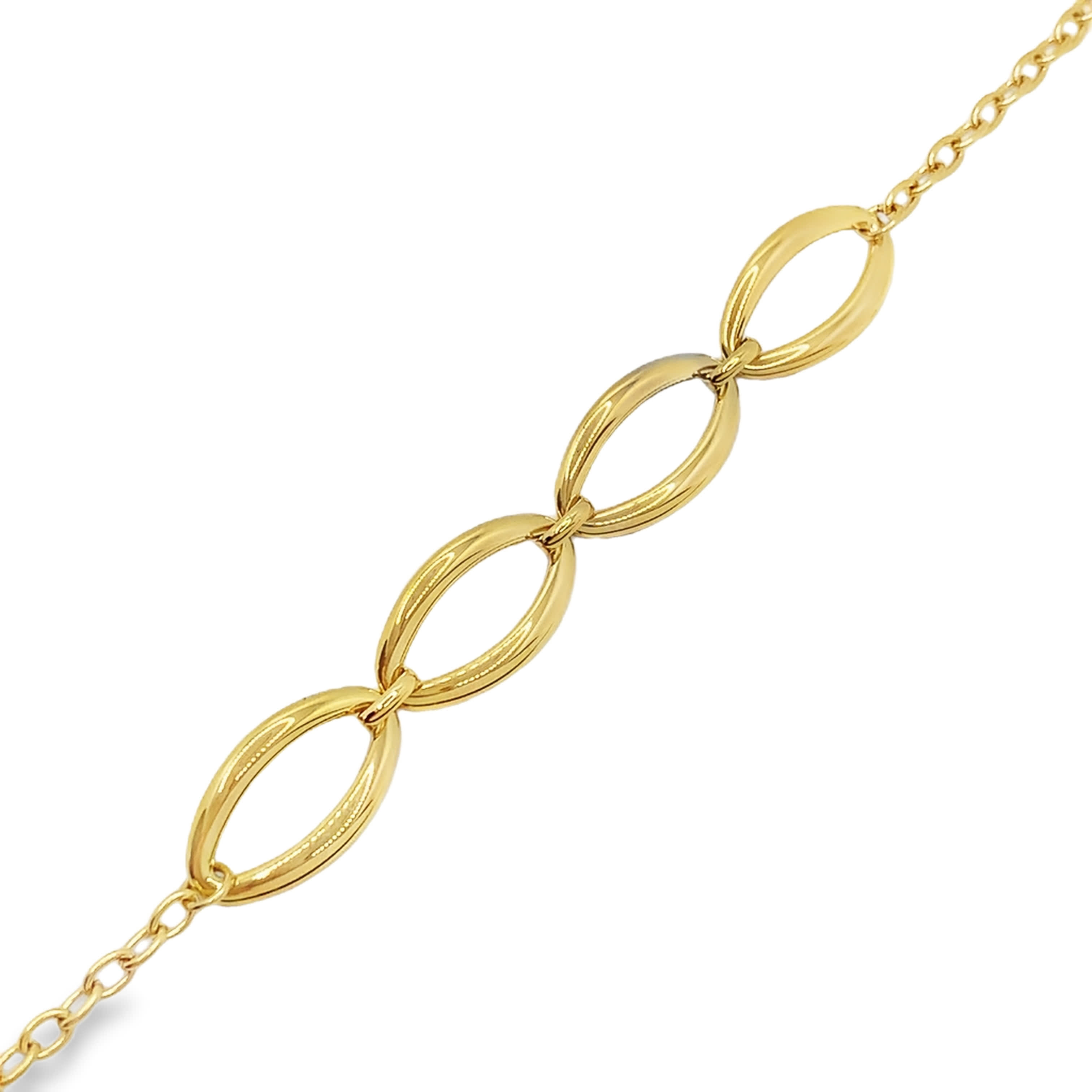 Bransoletka łańcuszkowa z metalu z wydłużonymi ogniwami