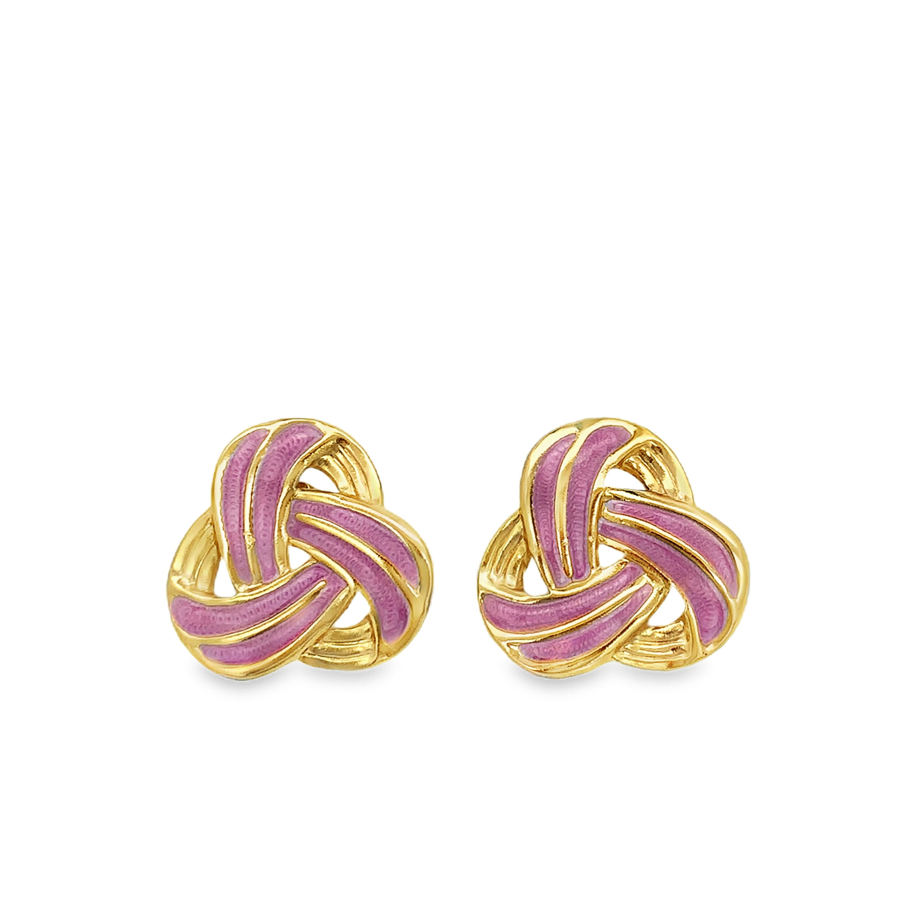 Minimalist Circular Open Stud Earrings in Polished Yellow Gold