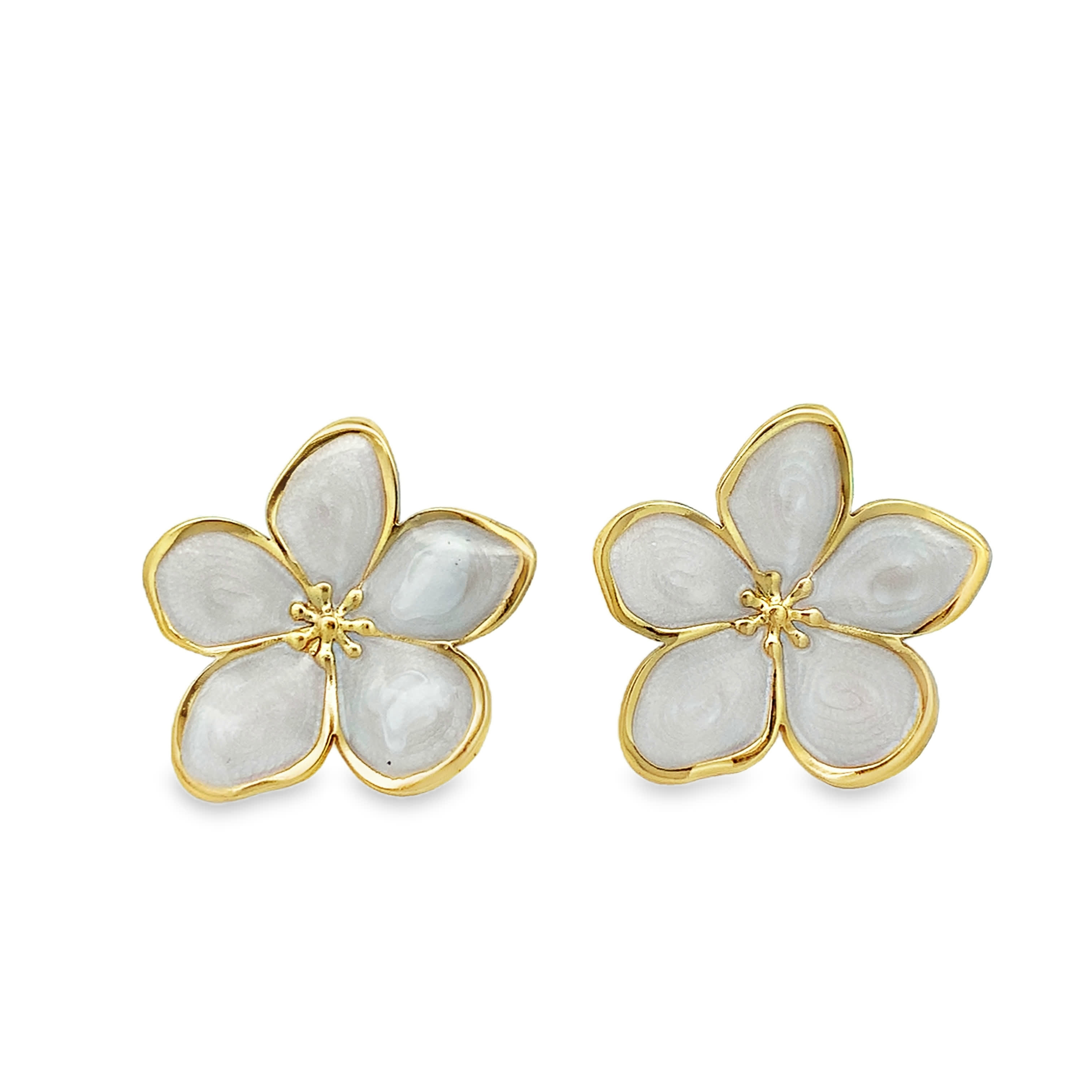 Minimalist Square Polished Yellow Gold Stud Earrings